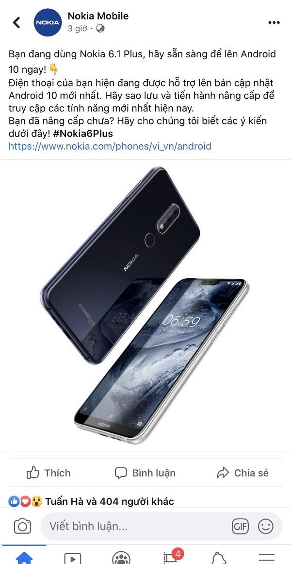 Fan nhà Nokia đâu rồi? Tin vui đây: Nokia 6.1 Plus chính thức được lên đời Android 10