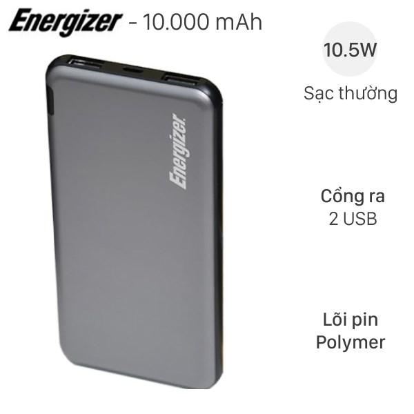 Sạc dự phòng Polymer 10.000 mAh 10.5W Energizer II UE10046