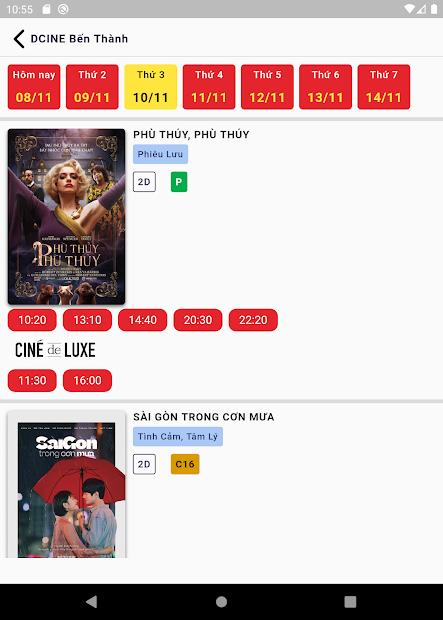 Screenshots Dcine Cinemas - Ứng dụng đặt vé xem phim của Dcine