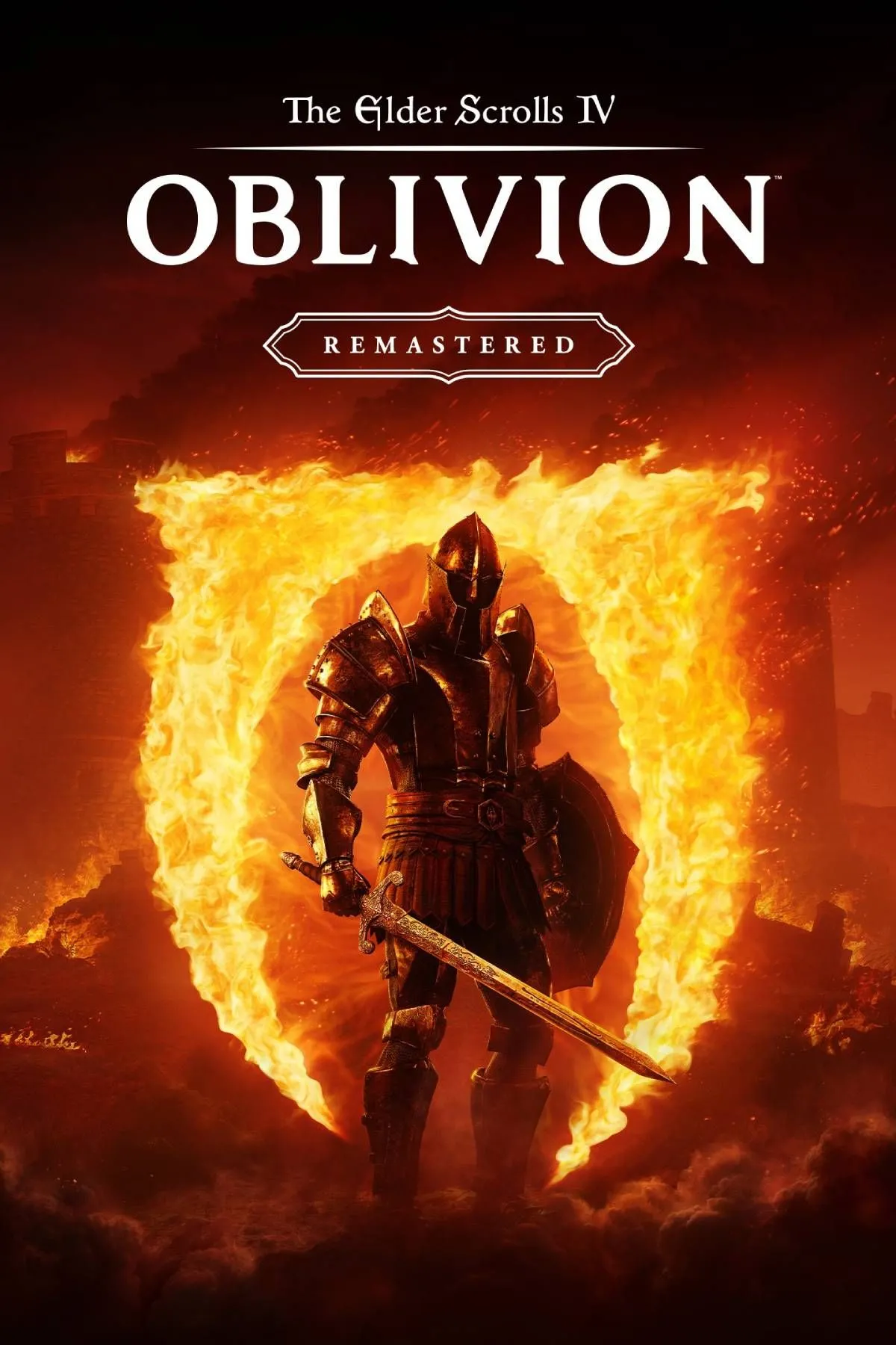 Ảnh bìa chính thức của The Elder Scrolls IV Oblivion Remastered, giới thiệu bối cảnh và nhân vật chính của game