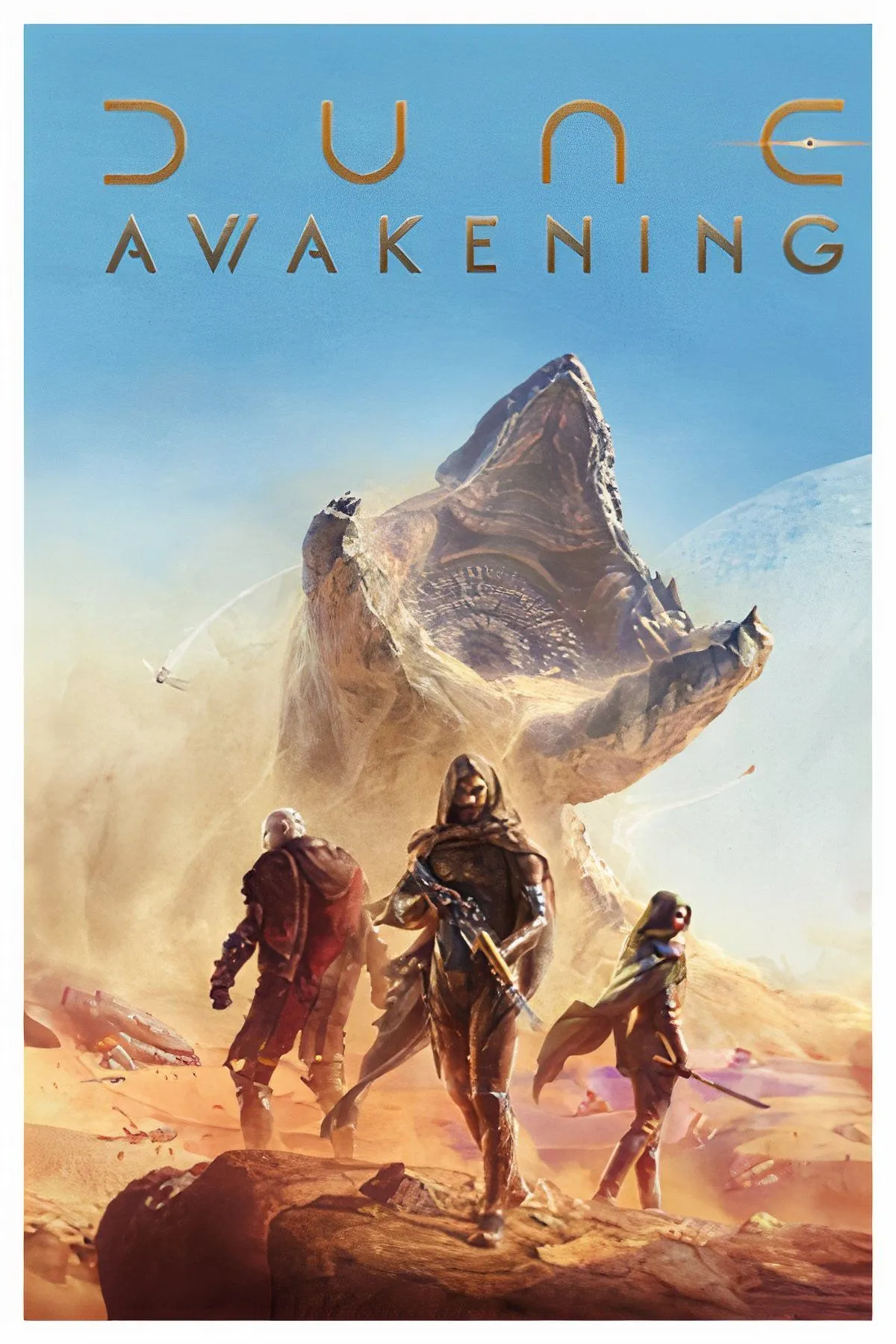 Ảnh chụp màn hình game thủ đang chiến đấu trên sa mạc Arrakis trong Dune Awakening