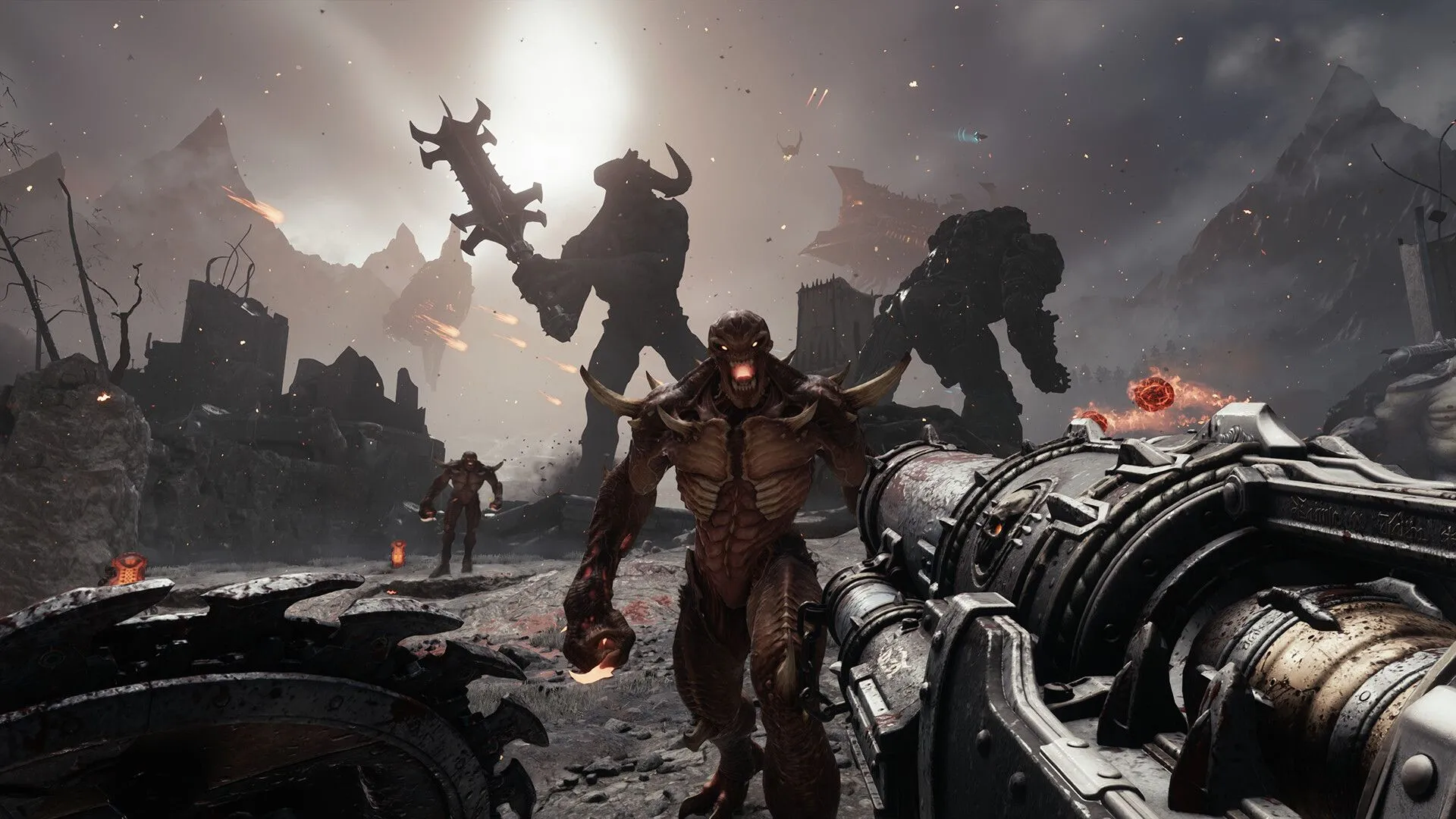 Ảnh chụp màn hình gameplay Doom The Dark Ages 2 với bối cảnh trung cổ