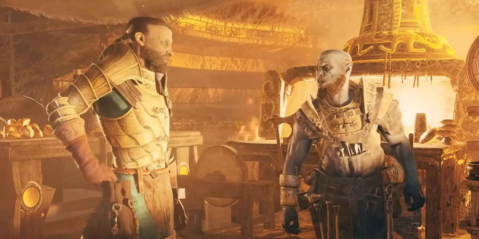 Anh em nhà Huldra Brok và Sindri, thợ rèn kiêm thương nhân trong God of War