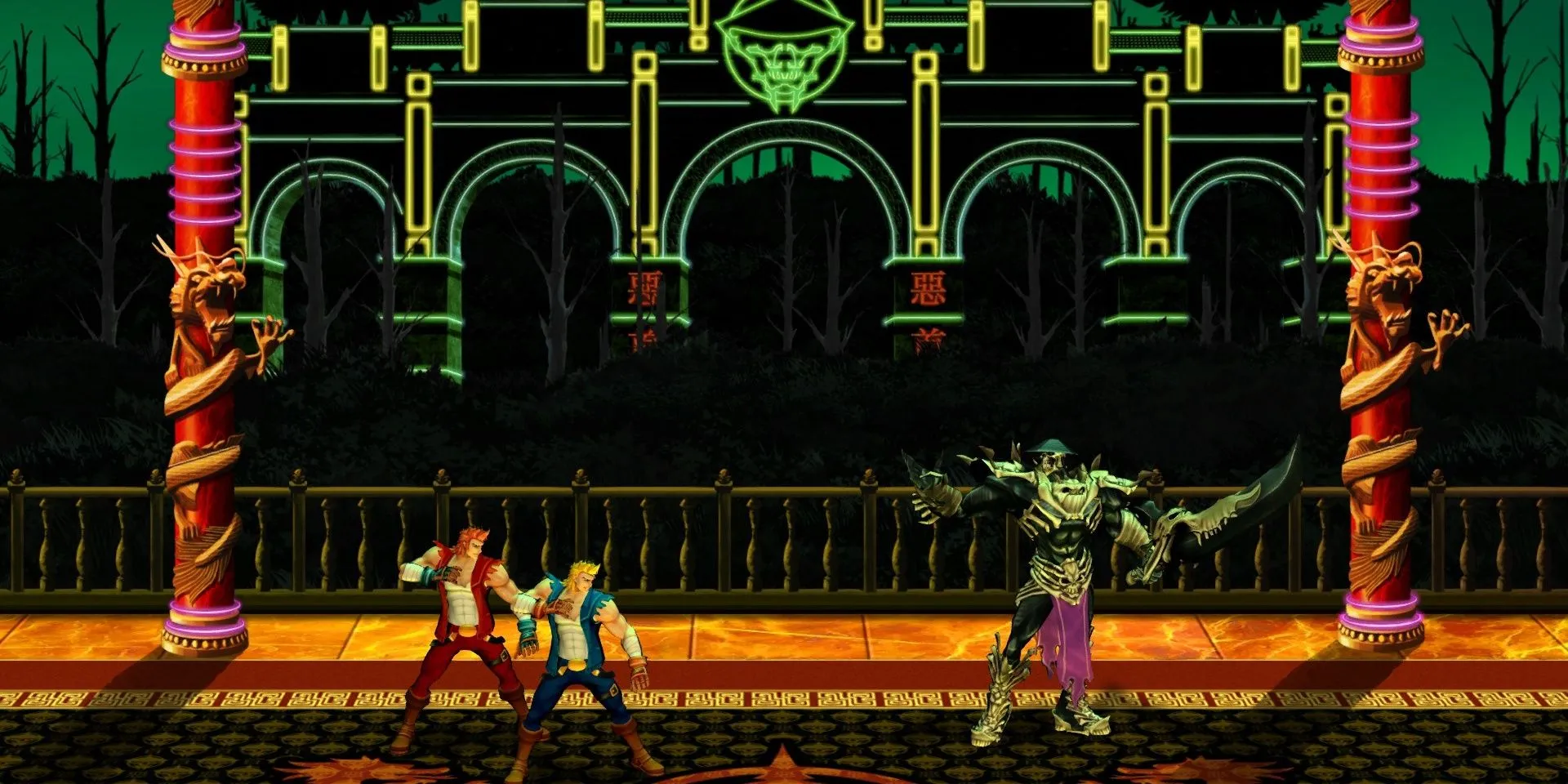 Anh em nhà Lee đối mặt với Skullmageddon trong Double Dragon Neon