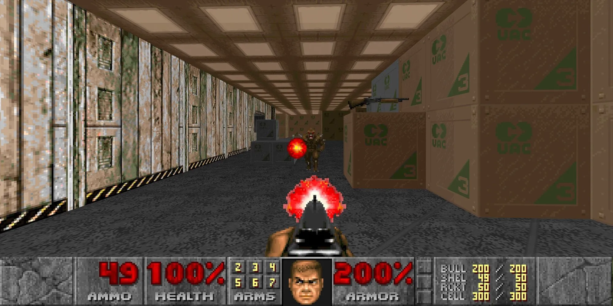 Ảnh minh họa gameplay của game Doom gốc năm 1993