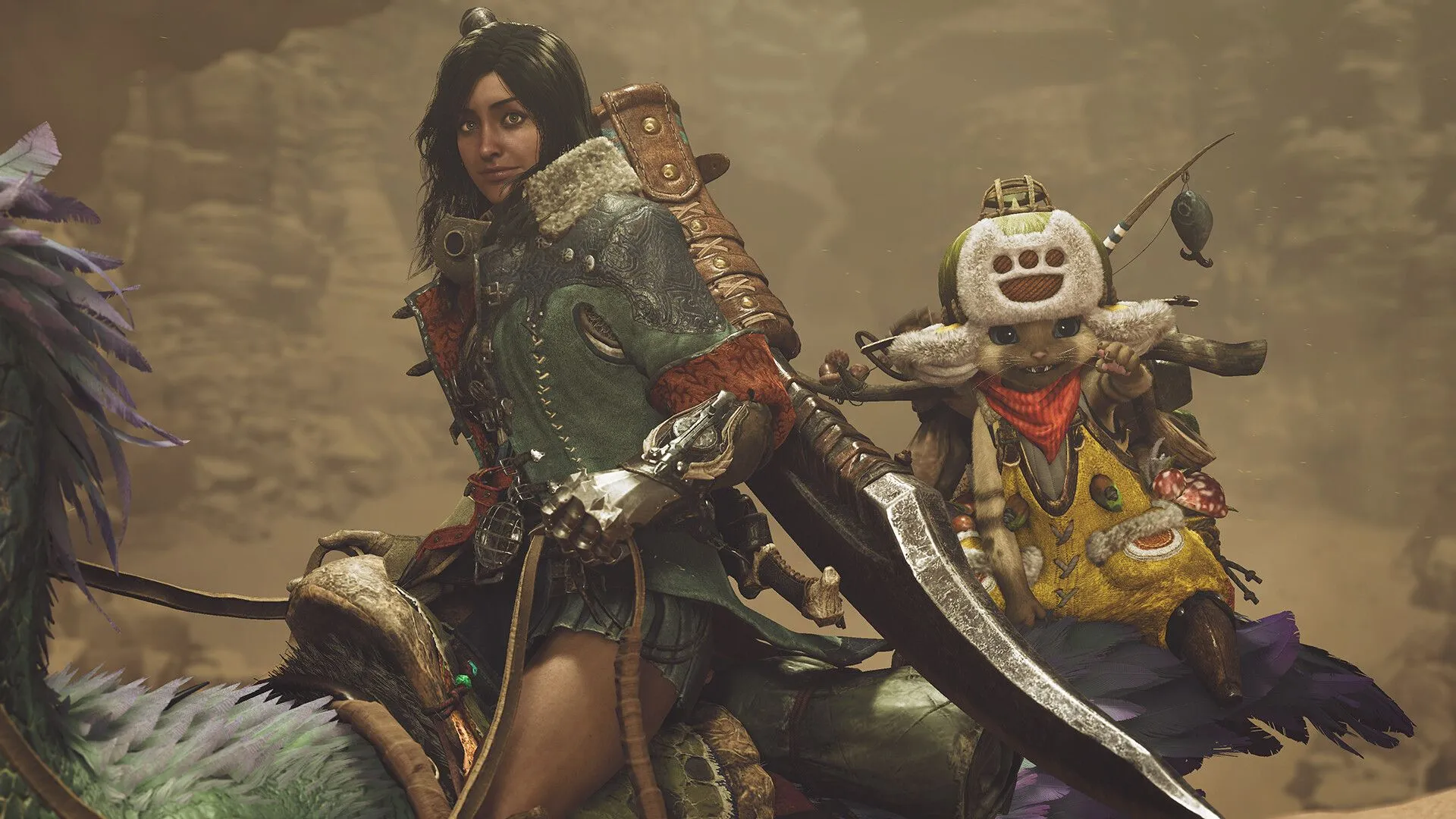Ảnh quảng bá Monster Hunter Wilds số 8: Thợ săn sử dụng kỹ năng đặc biệt trong trận chiến