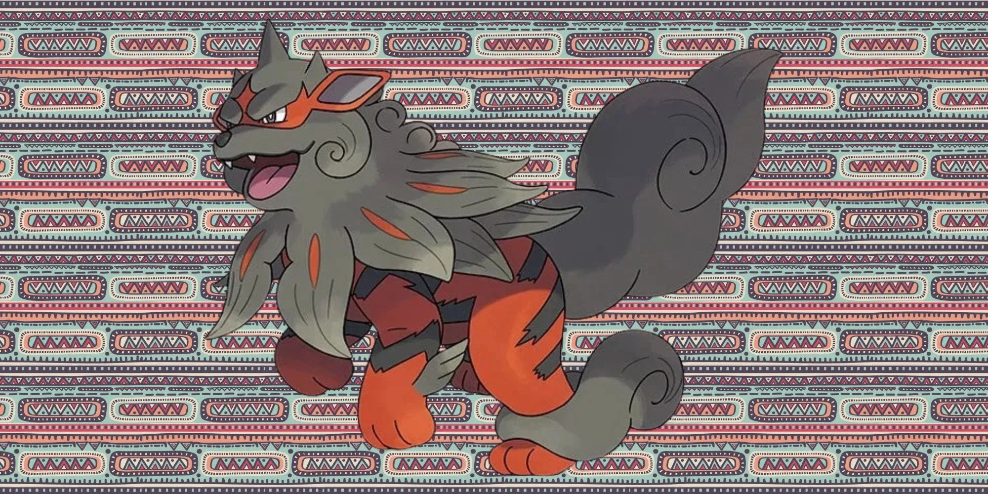 Arcanine Hisui oai vệ với bộ lông màu xám và các chi tiết đá