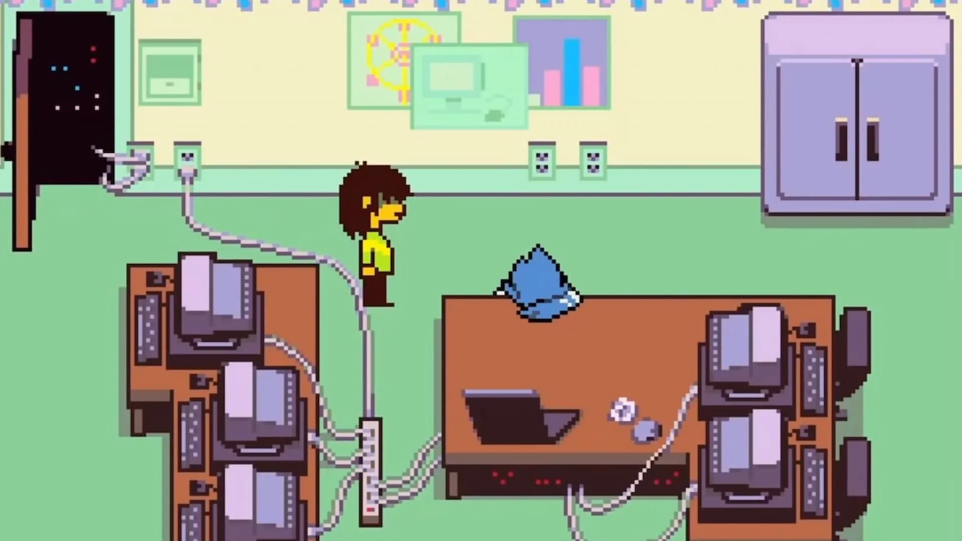 Berdly bị đóng băng trong tuyến đường Snowgrave của Deltarune