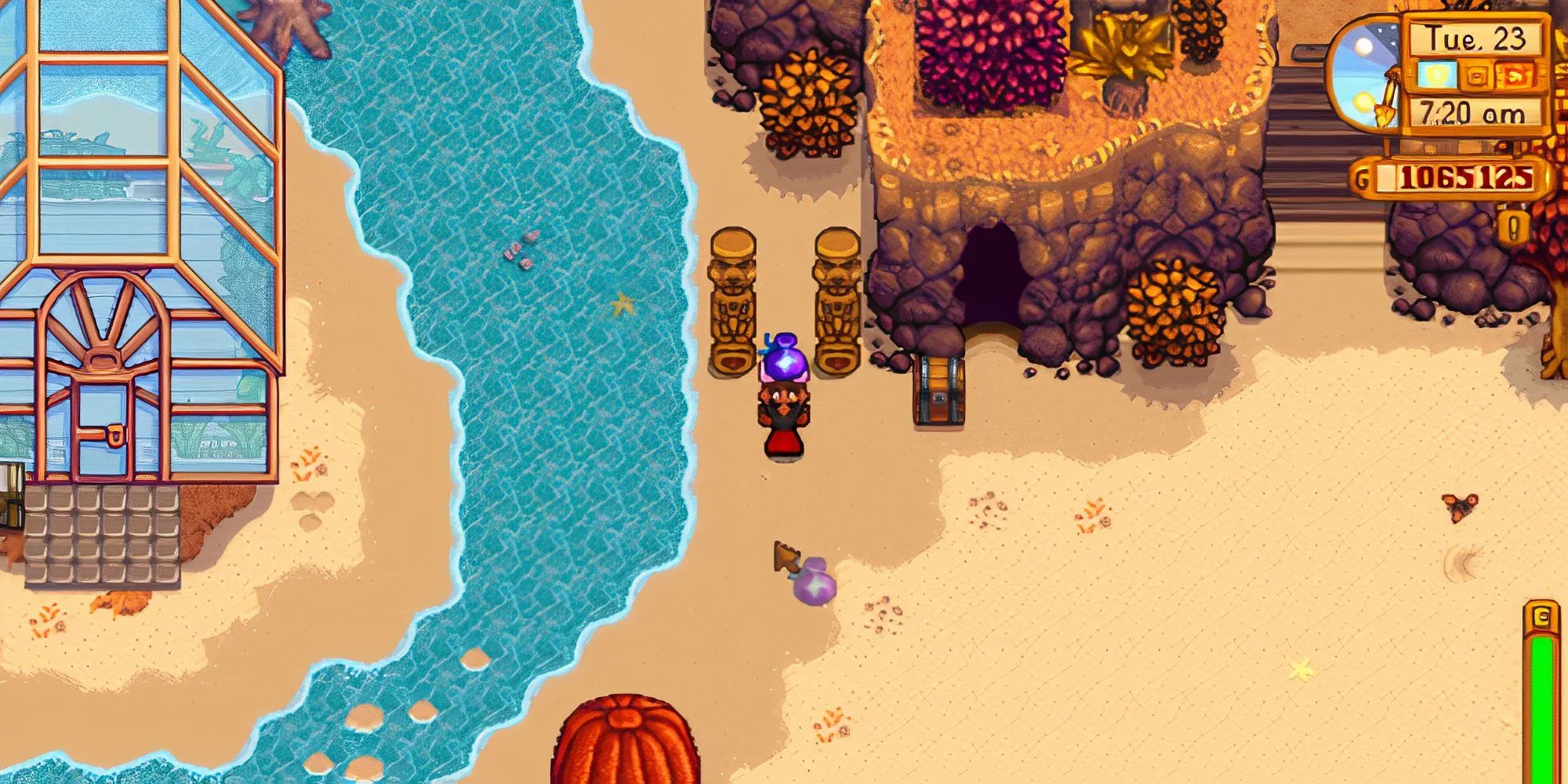 Biểu tượng vật phẩm Bụi Tiên (Fairy Dust) màu tím lấp lánh trong Stardew Valley