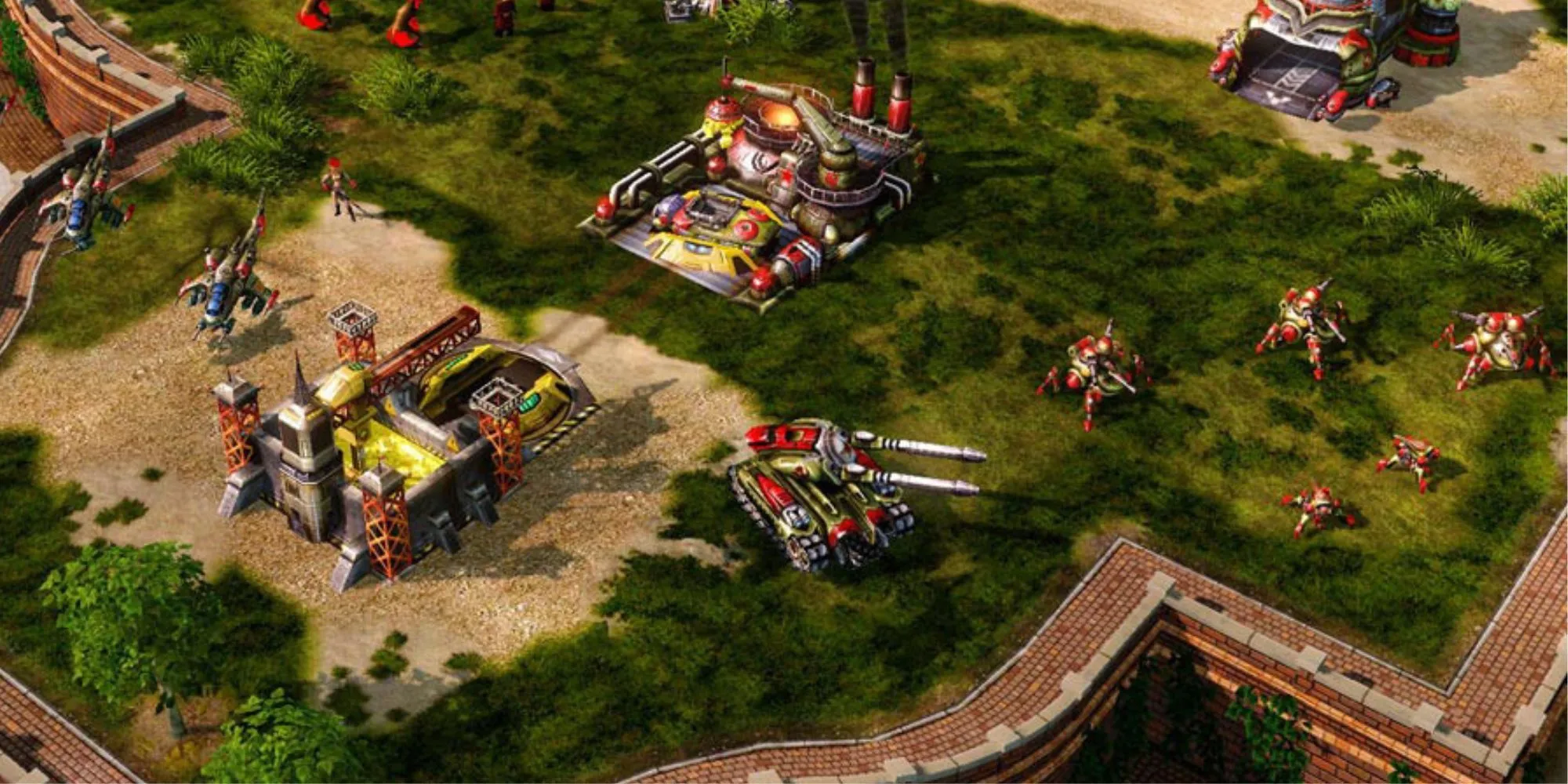 Các đơn vị quân sự của phe Đồng Minh và Xô Viết giao tranh trong Command &amp; Conquer Red Alert 3