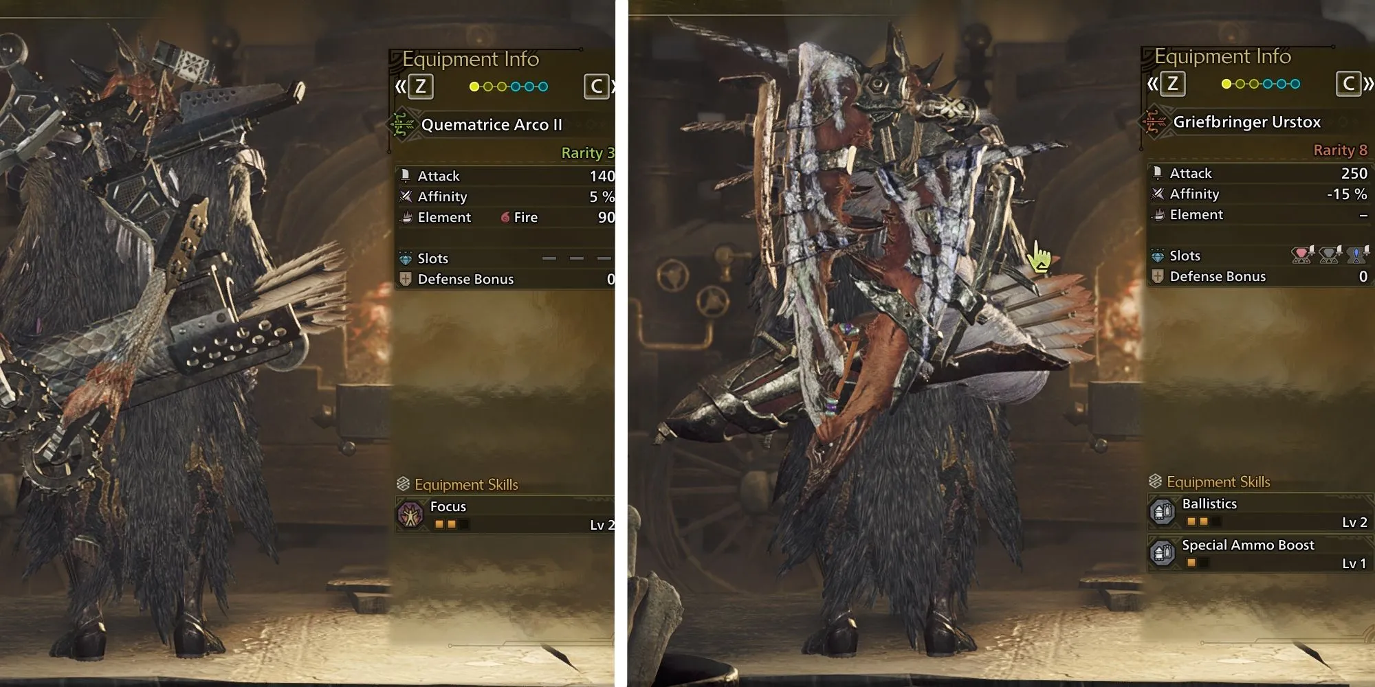 Cận cảnh cây cung Quematrice Arco II được đề xuất cho giai đoạn Low Rank trong Monster Hunter Wilds