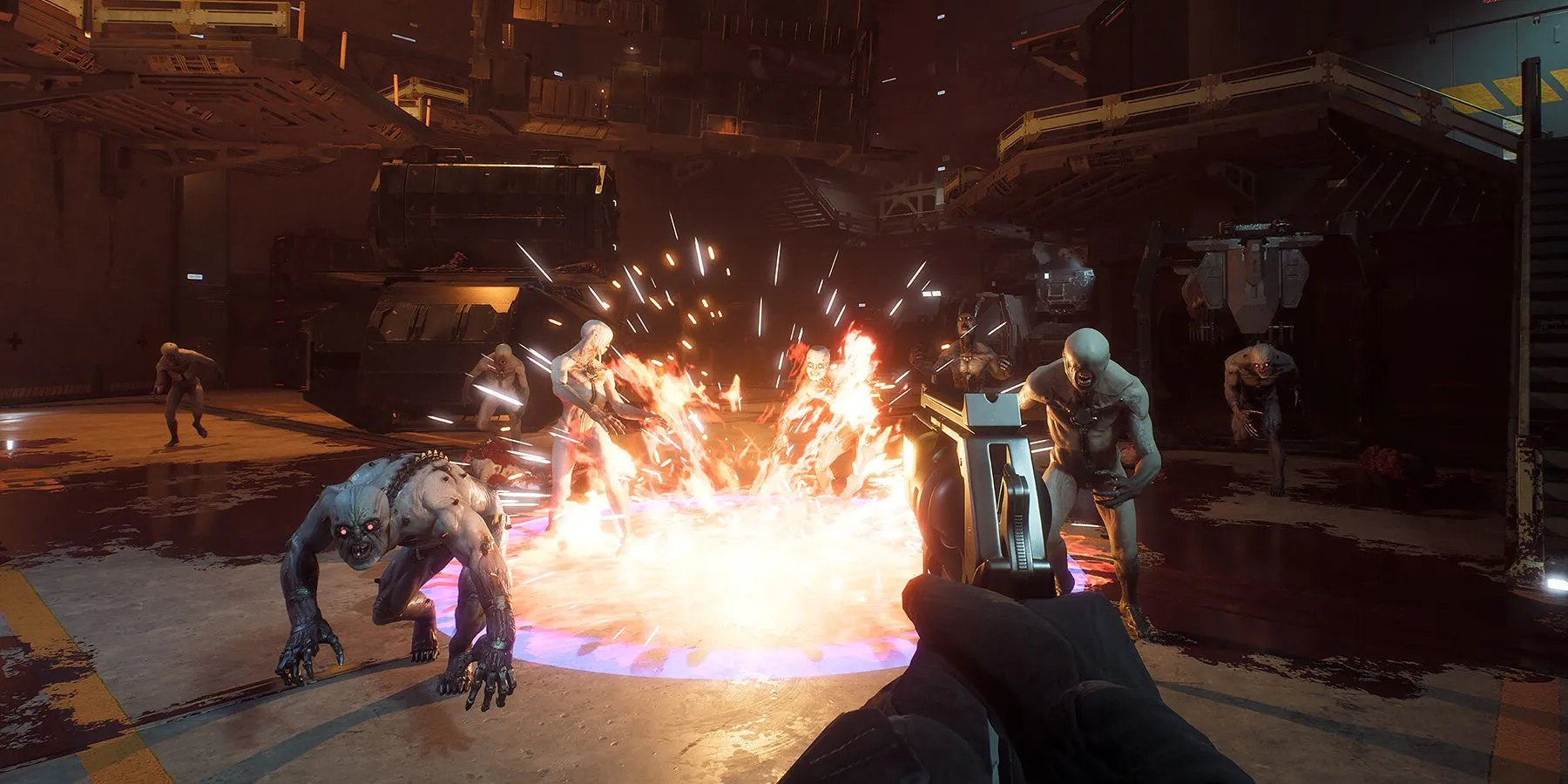 Cảnh cháy nổ dữ dội trong một trận chiến của Killing Floor 3