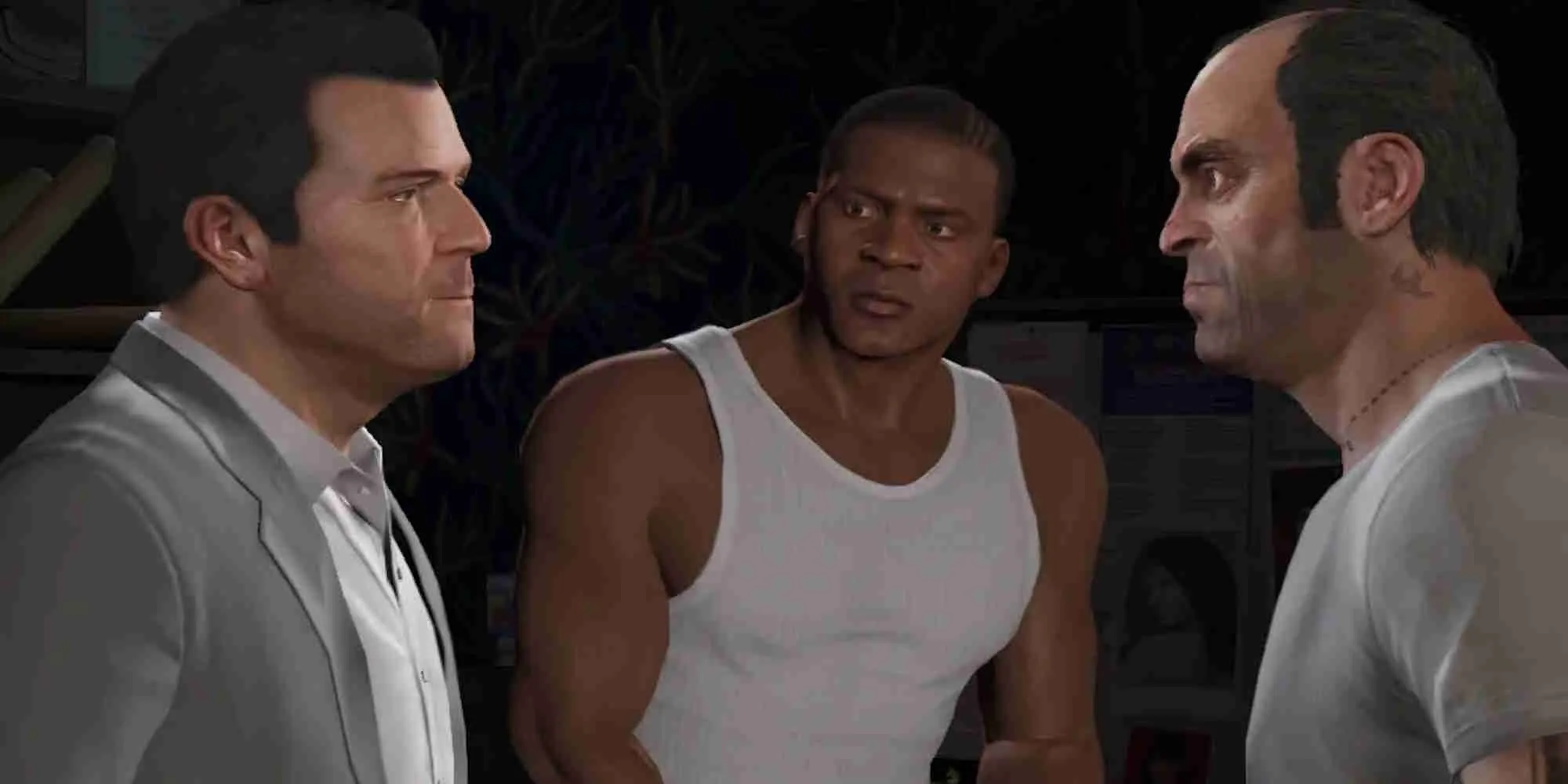 Cảnh chiến đấu đường phố trong Grand Theft Auto V với xe cộ và cháy nổ