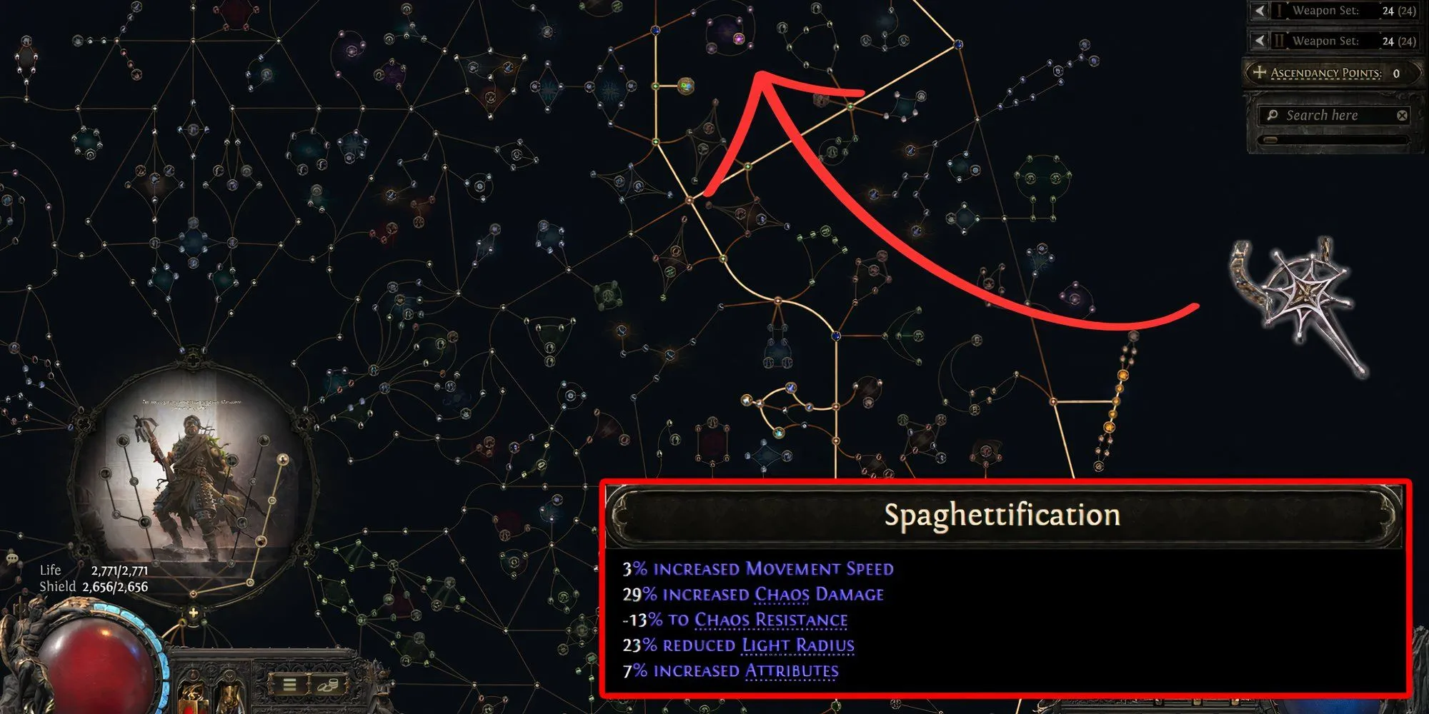 Cây kỹ năng bị động được đề xuất cho build Mercenary Gemling Legionnaire trong Path of Exile 2