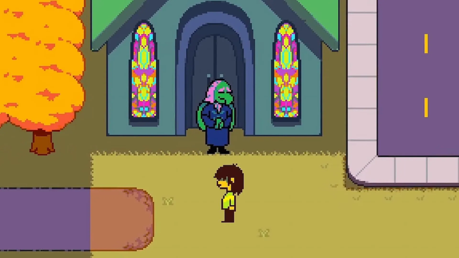 Cha Alvin trong Deltarune với vẻ ngoài bí ẩn