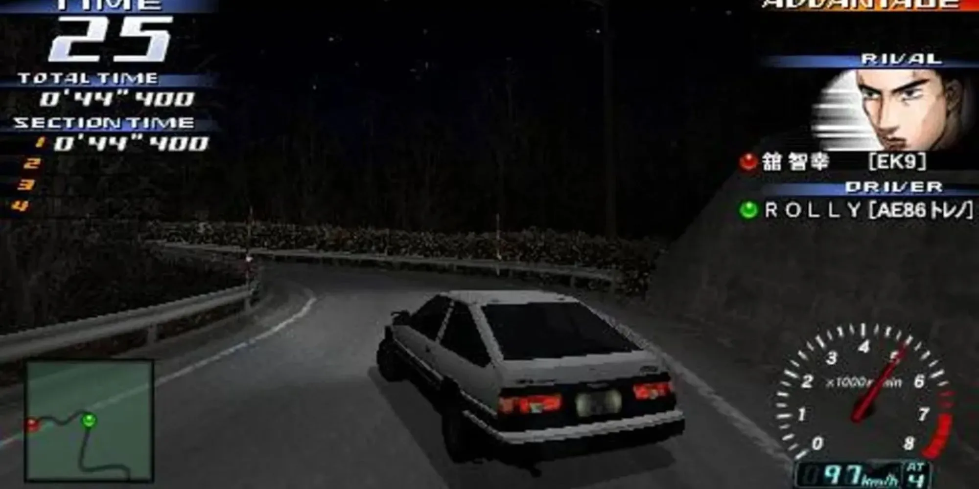Chiếc xe AE86 huyền thoại đang drift trên đường đèo trong Initial D Street Stage