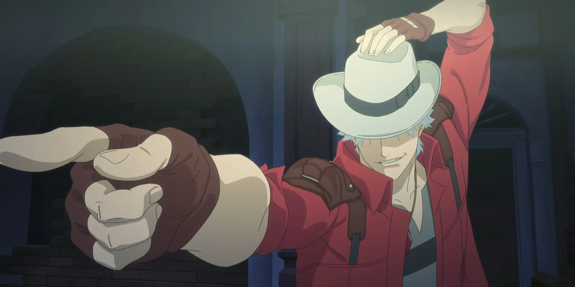 Dante đội mũ và chơi Dance Dance Revolution trong Devil May Cry Netflix