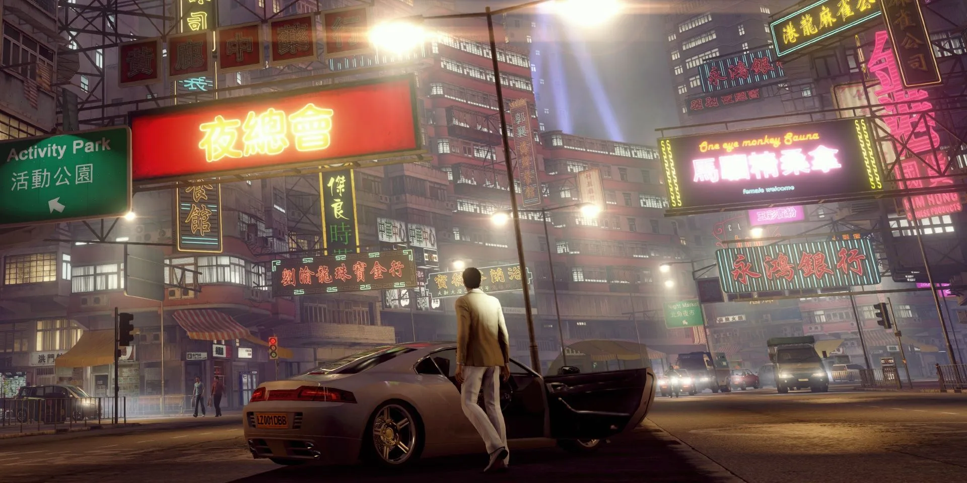 Đường phố Hồng Kông về đêm rực rỡ ánh đèn trong Sleeping Dogs