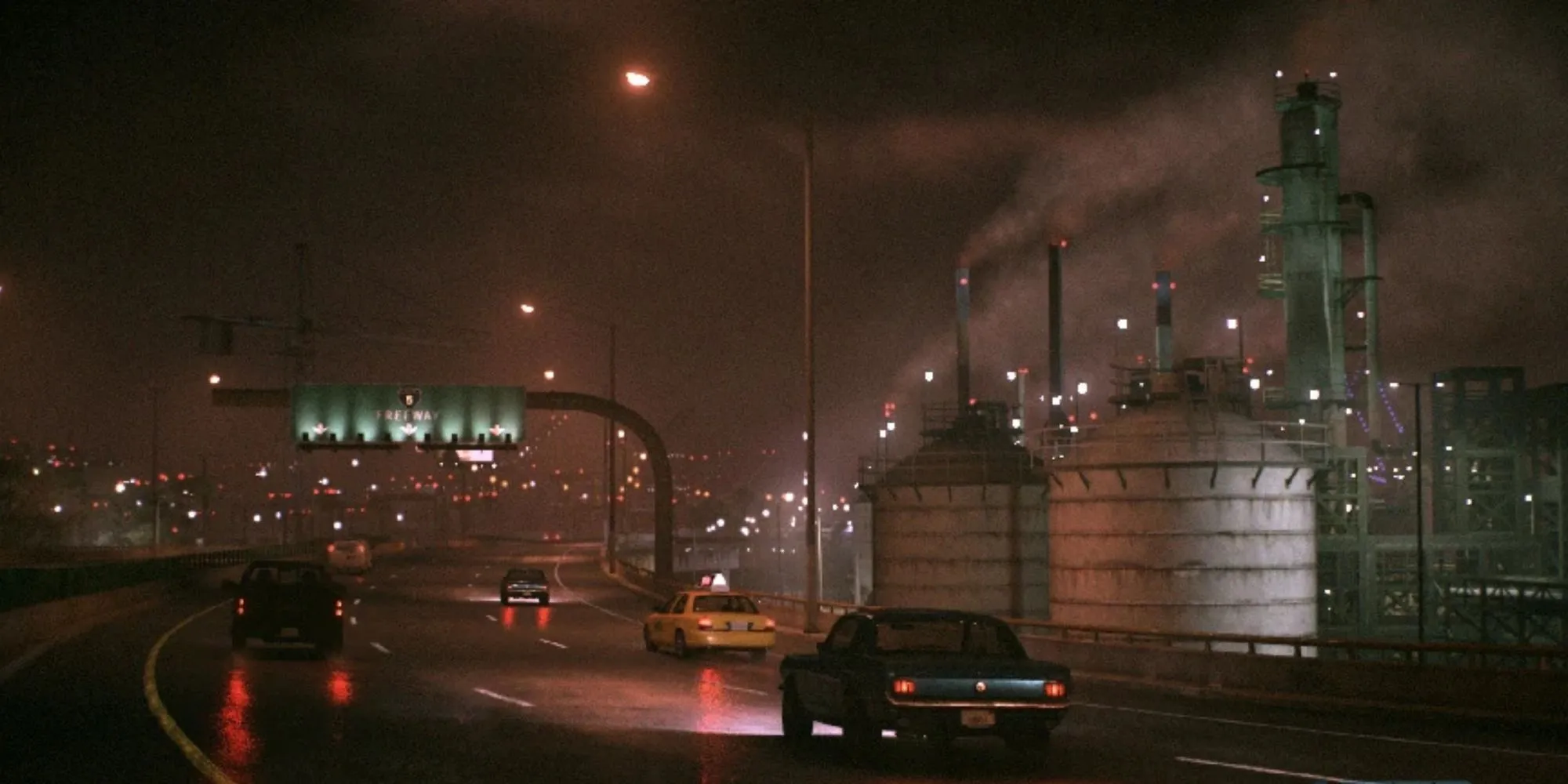 Đường phố Ventura Bay về đêm trong Need for Speed 2015 lung linh ánh đèn