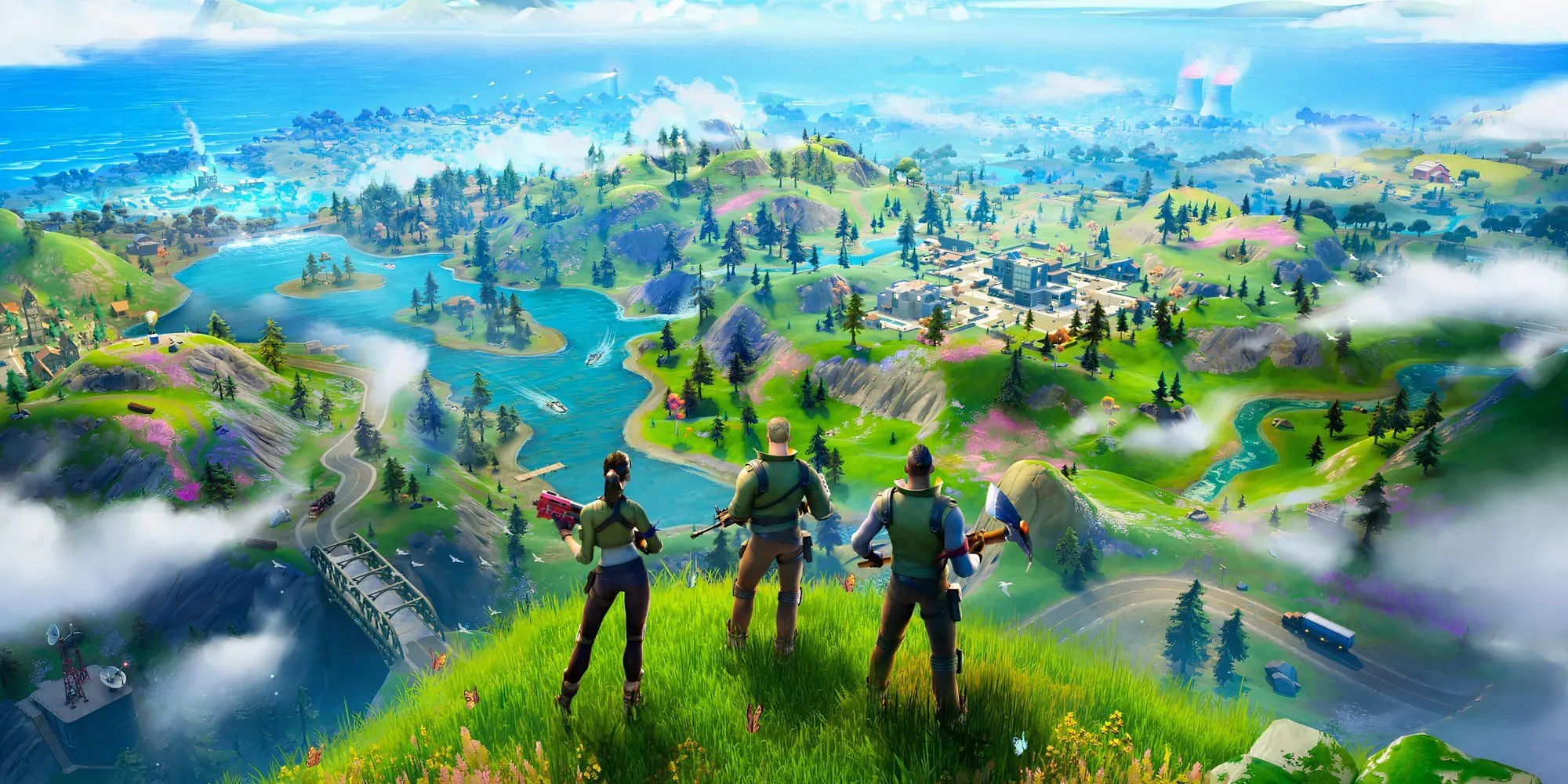 Fortnite - hòn đảo với nhiều công trình xây dựng