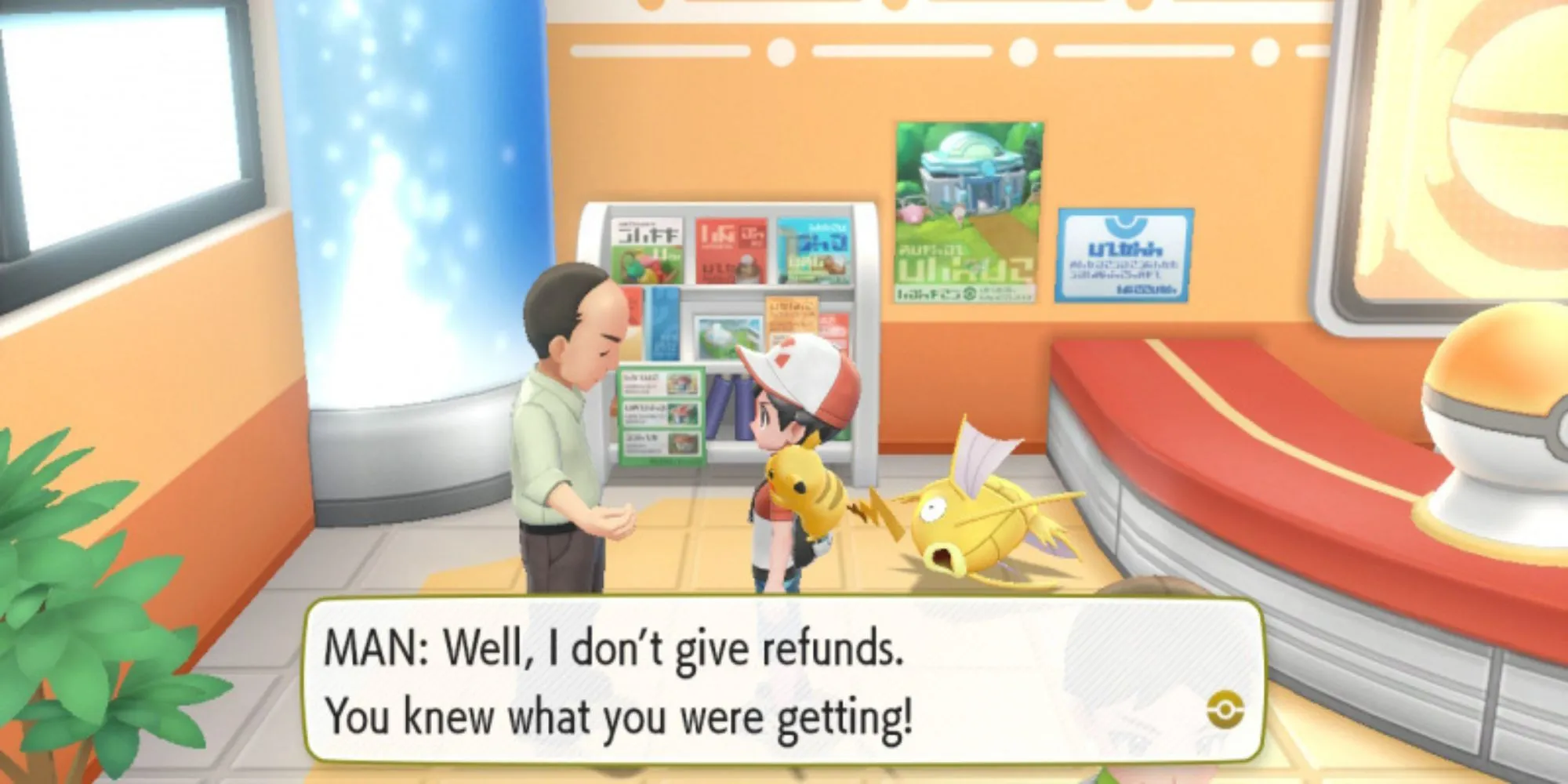 Gã bán Magikarp lừa đảo trong Pokemon Red Blue Yellow