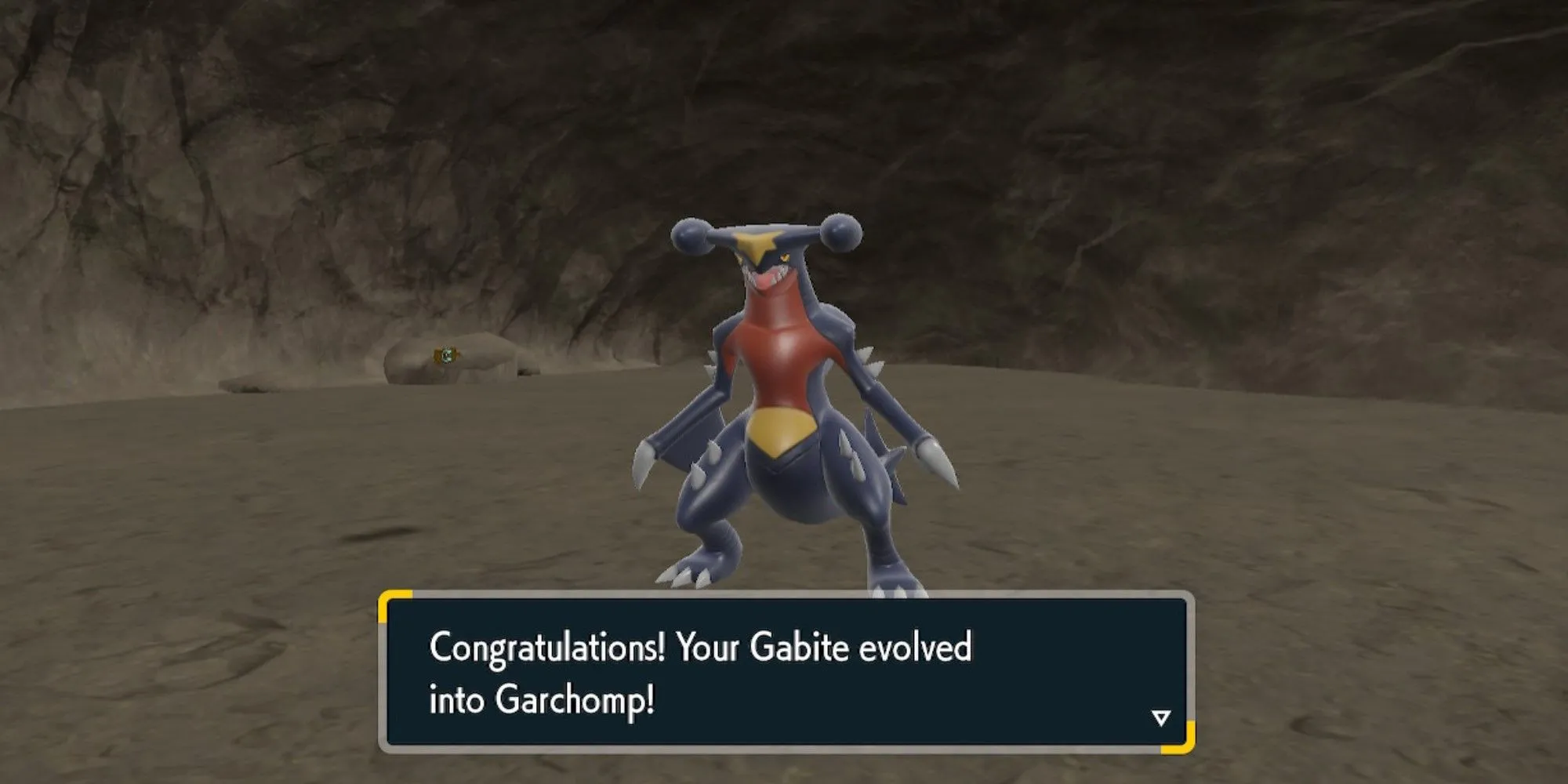 Gabite tiến hóa thành Garchomp trong game Pokemon Scarlet và Violet DLC