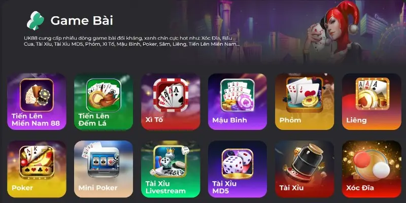 Game bài UK88 – Tận hưởng thế giới giải trí không giới hạn