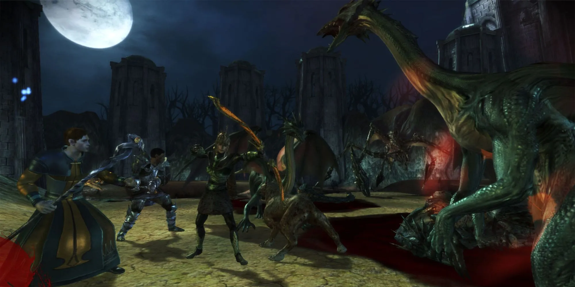 Giao diện chiến đấu và nhân vật trong Dragon Age Origins