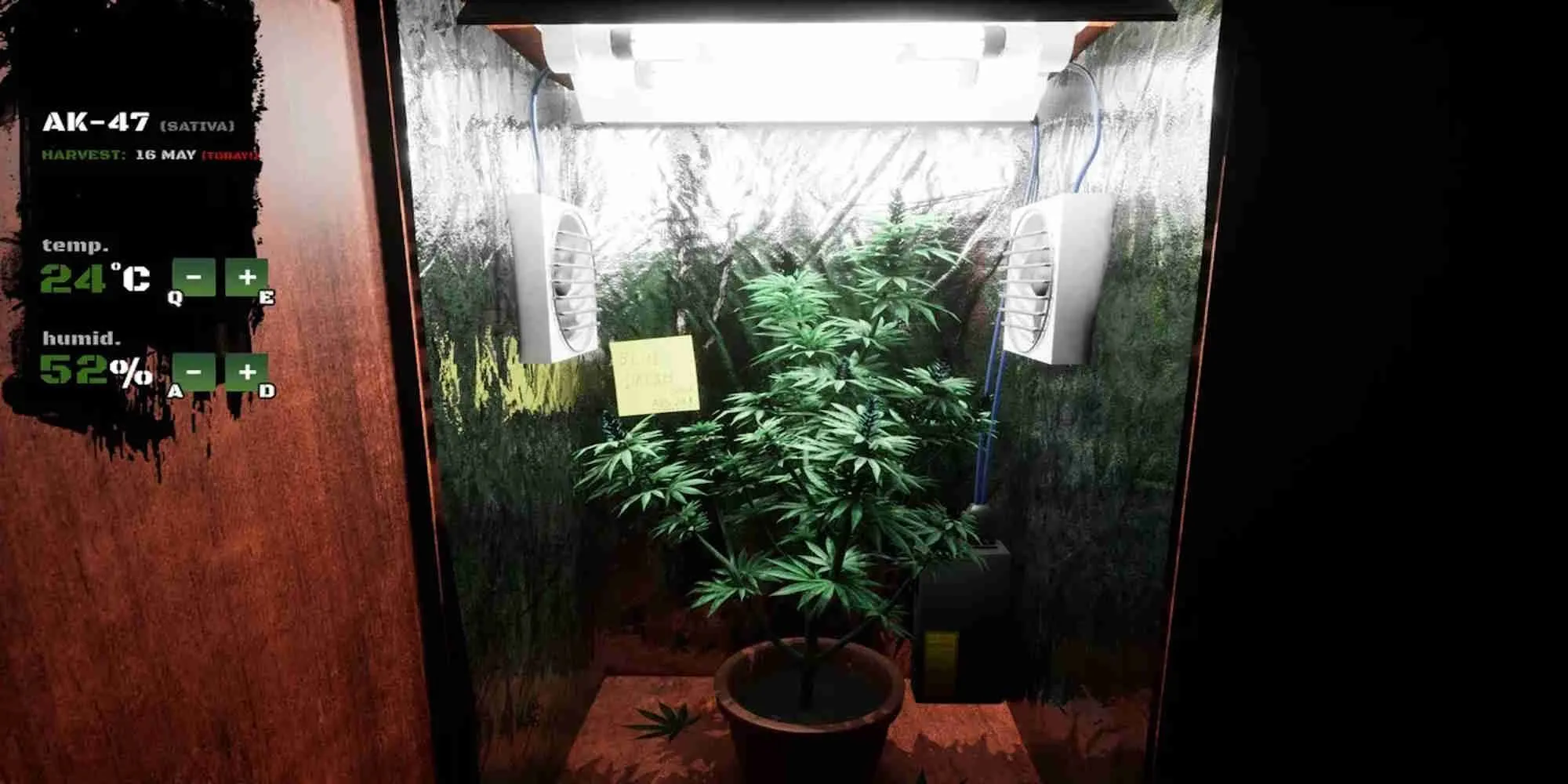 Giao diện quản lý và sản xuất trong Drug Dealer Simulator với các dụng cụ và nguyên liệu