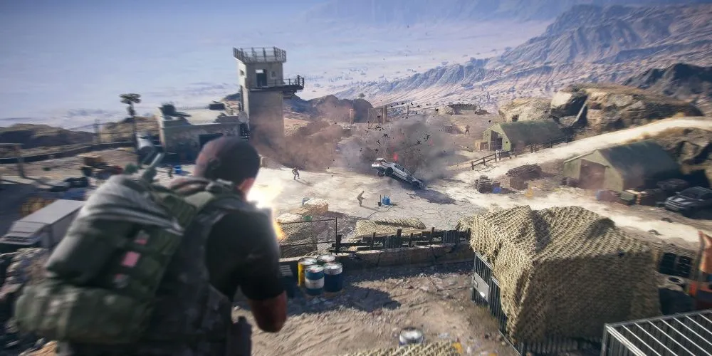 Góc nhìn trên không cảnh quan Bolivia trong Ghost Recon Wildlands