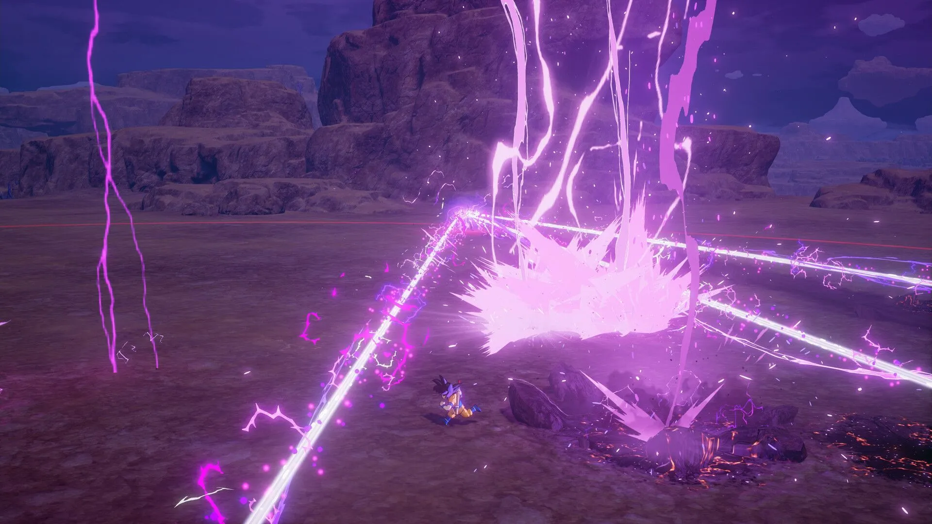 Goku tí hon cùng bạn bè trong DLC Daima của Dragon Ball Z Kakarot