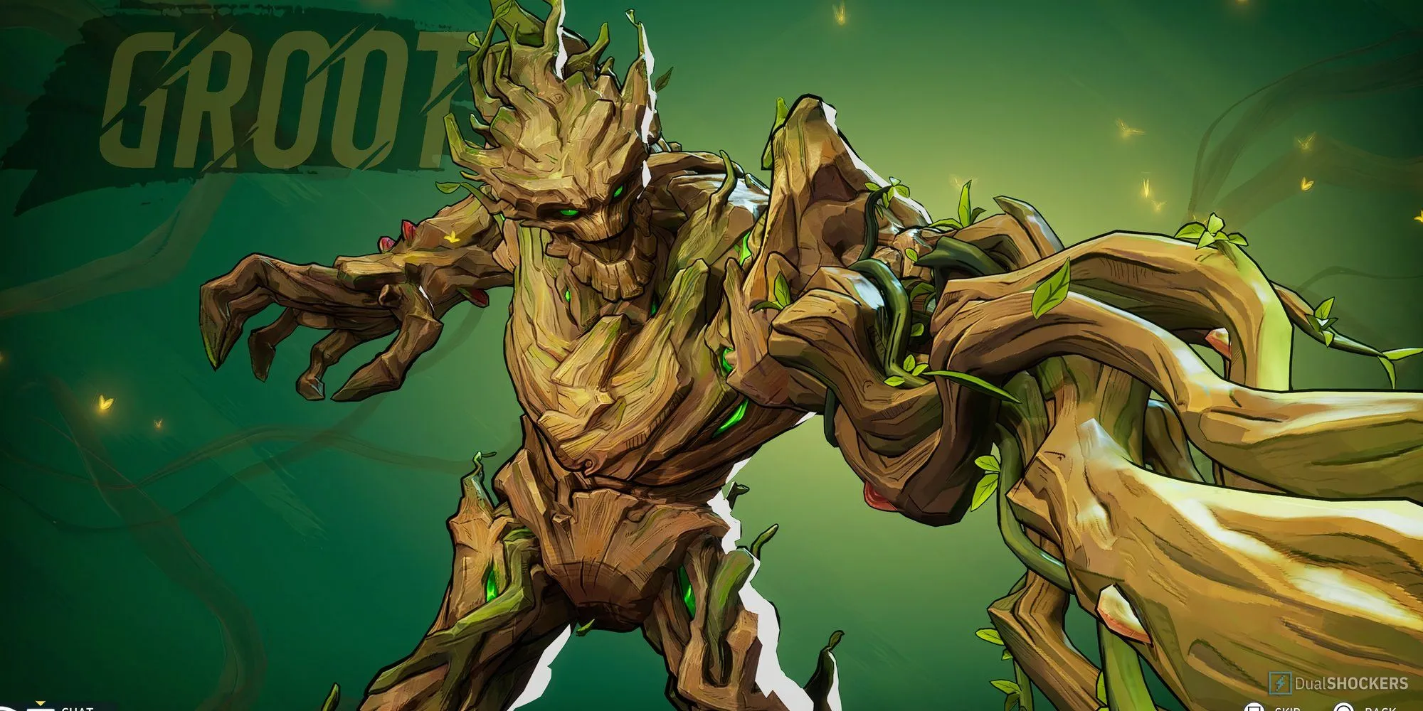 Groot sử dụng kỹ năng tạo tường để cô lập The Thing trong Marvel Rivals