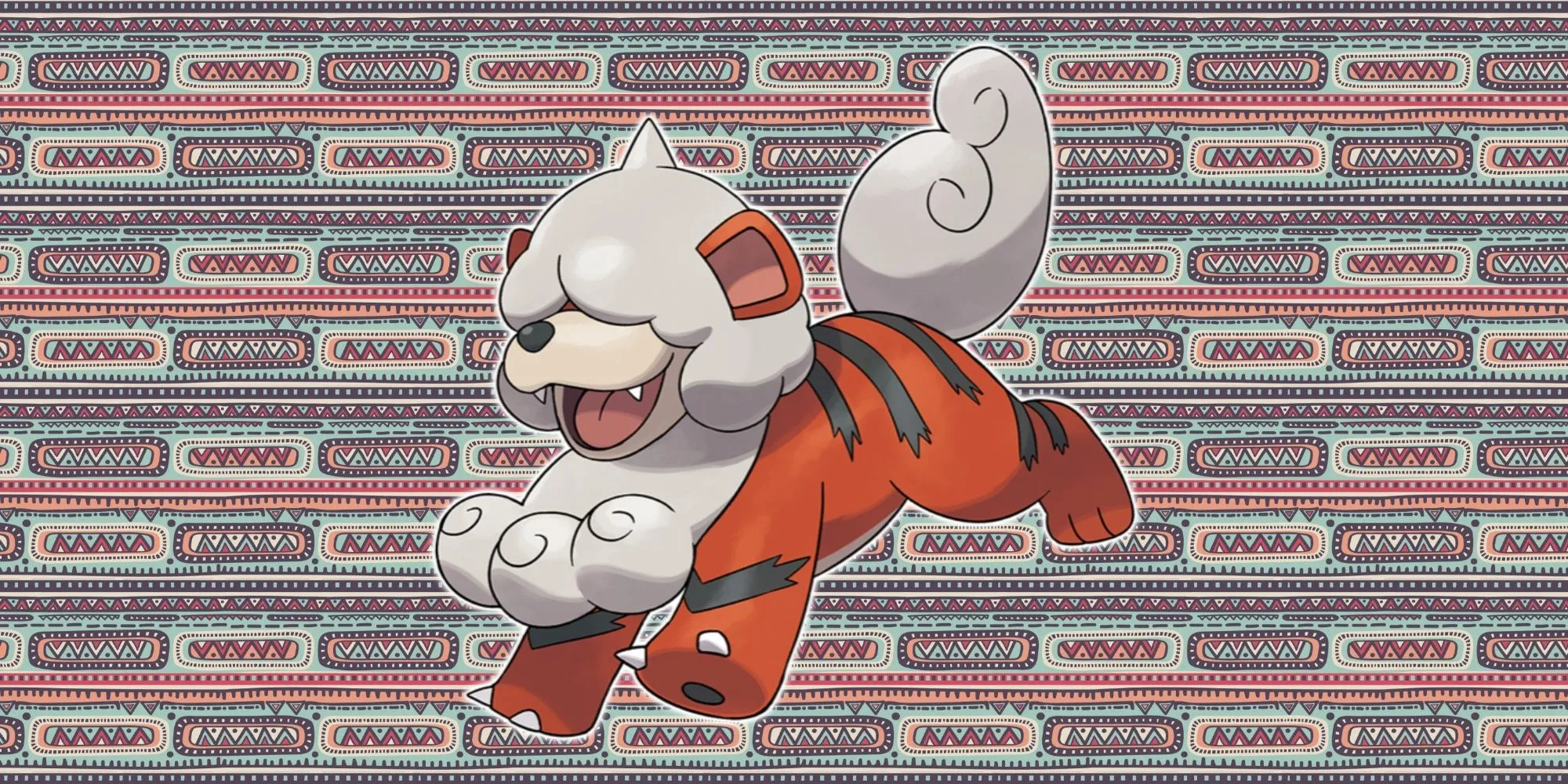 Growlithe Hisui dễ thương với bộ lông xù và sừng đá