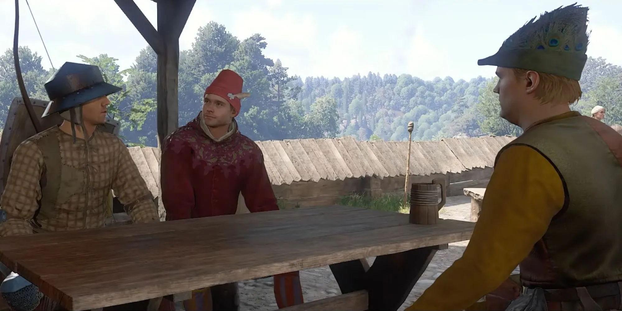 Hai nghệ sĩ hát rong trong nhiệm vụ Troubadours của Kingdom Come Deliverance 2