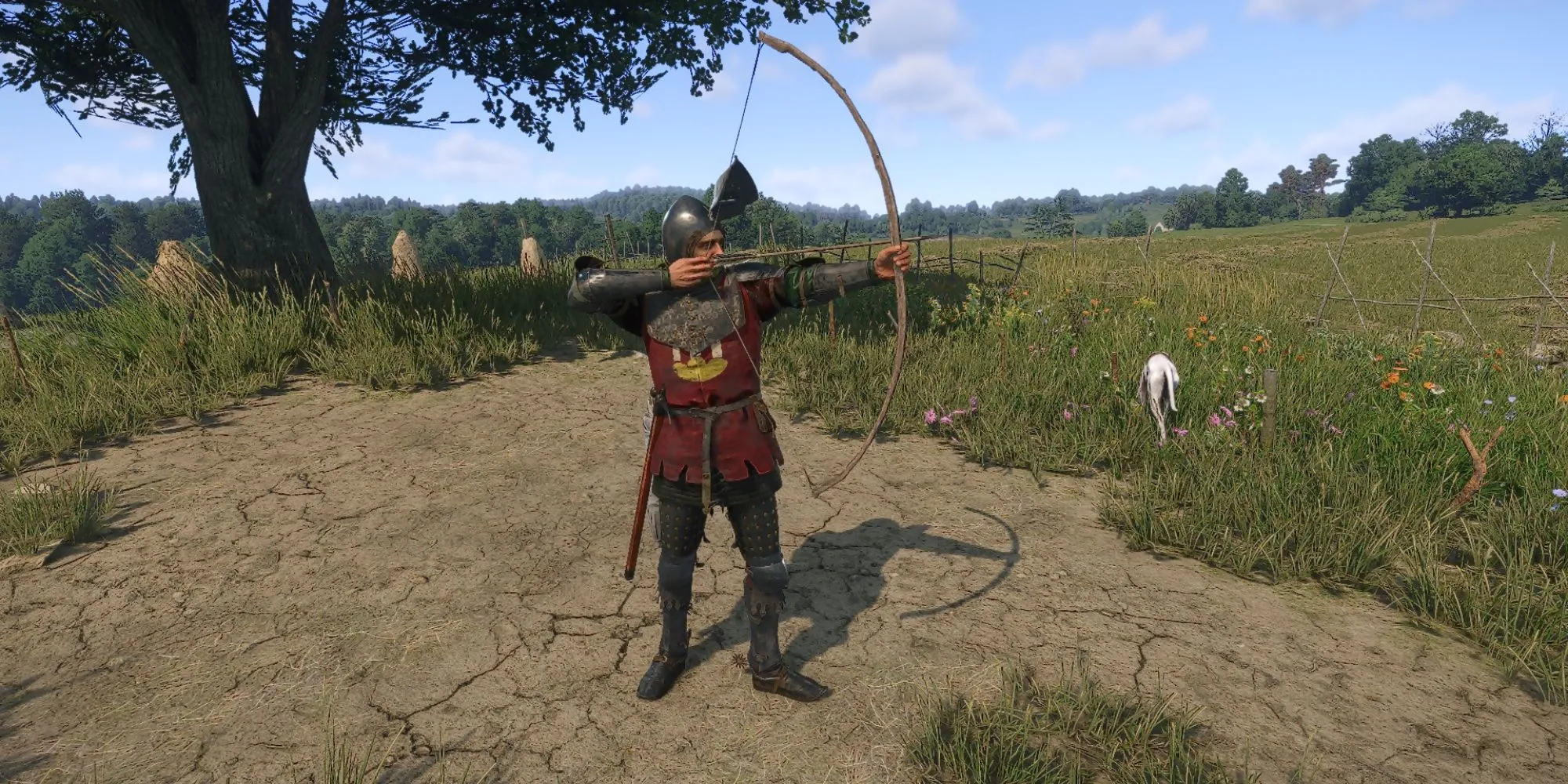 Henry cầm Cung Dài Tần Bì trong Kingdom Come Deliverance 2