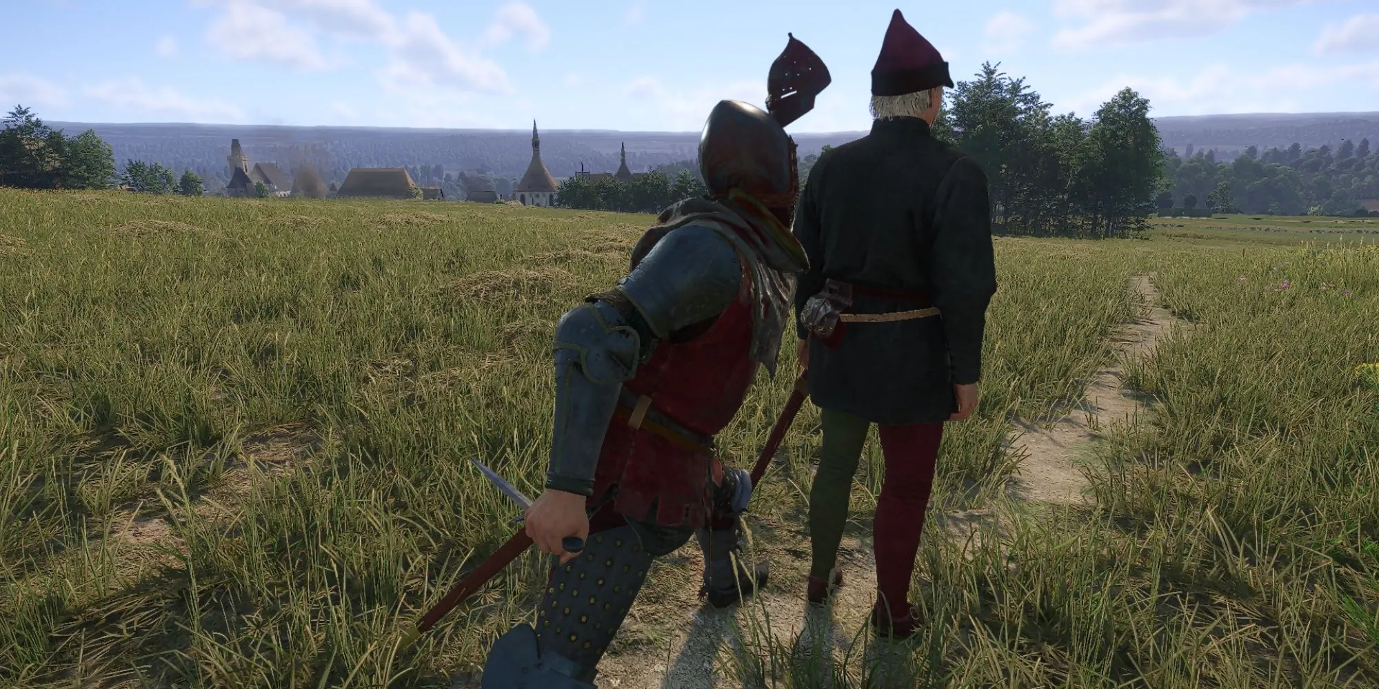 Henry cầm Dao Găm lẻn sau lưng kẻ địch trong Kingdom Come Deliverance 2