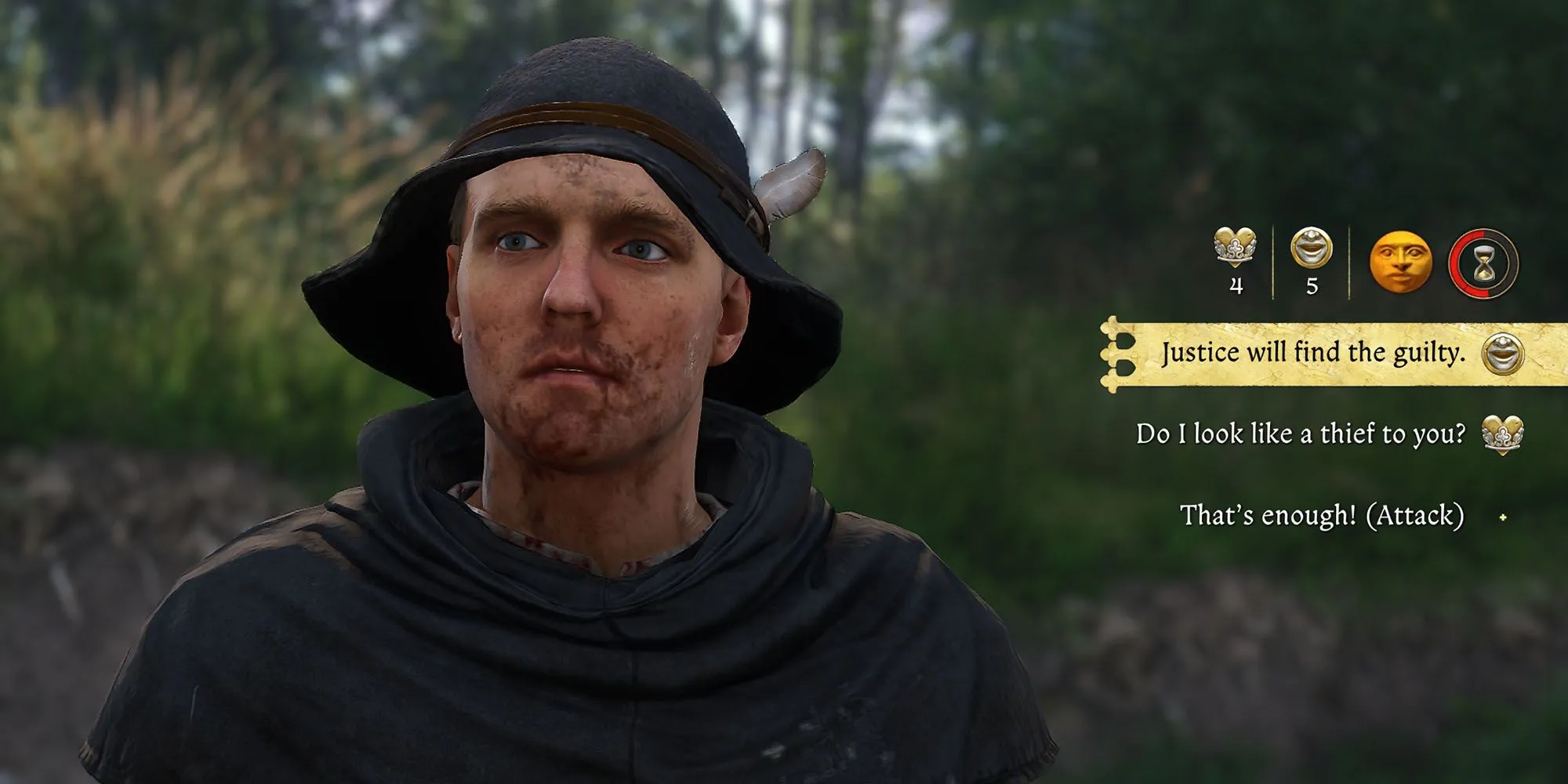 Henry đang đối mặt với một nhóm nông dân giận dữ để bảo vệ Ignatius trong Kingdom Come Deliverance 2