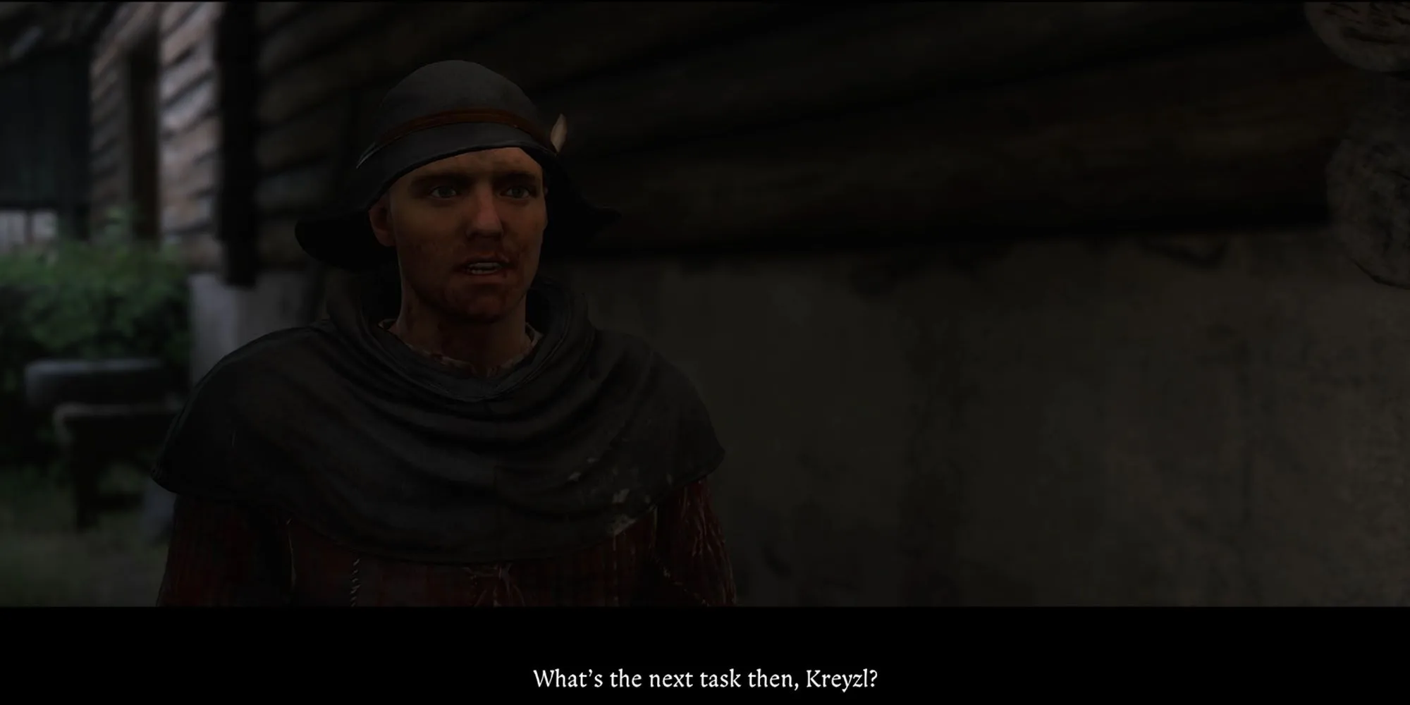 Henry nói chuyện với Miller Kreyzl để bắt đầu nhiệm vụ Opus Magnum trong Kingdom Come Deliverance 2