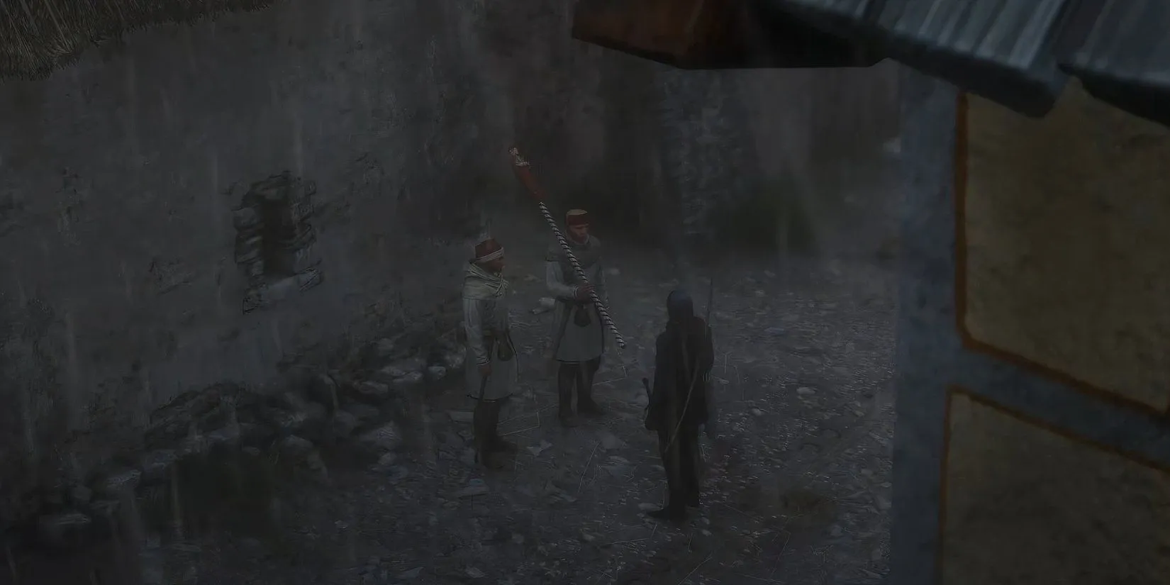 Henry sau khi treo quần lót thành công và nhận được thành tựu Under a Brown Flag