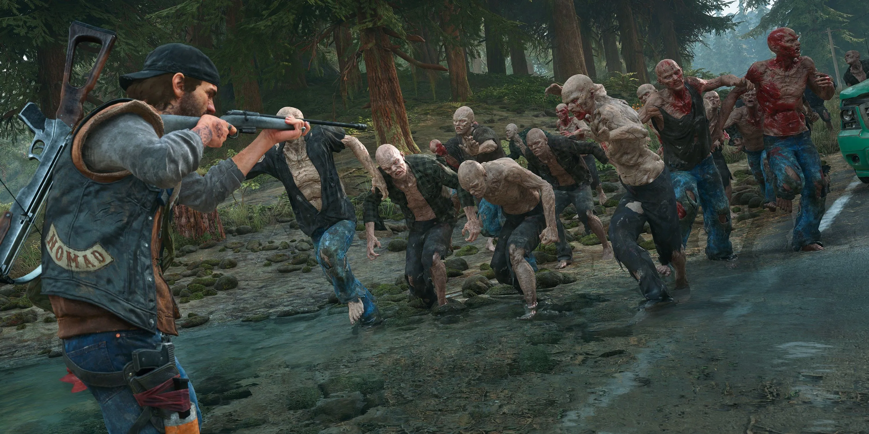 Hình ảnh bầy Freaker khổng lồ trong chế độ chơi Horde Assault của Days Gone Remastered