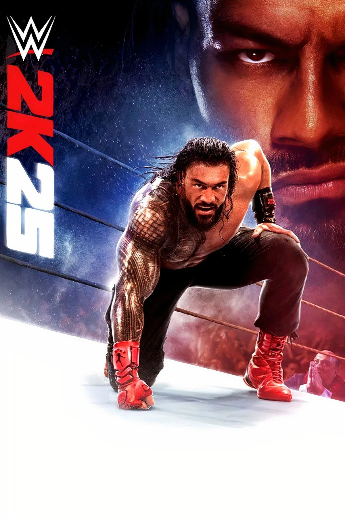 Hình ảnh đô vật Cody Rhodes trên bìa game WWE 2K25