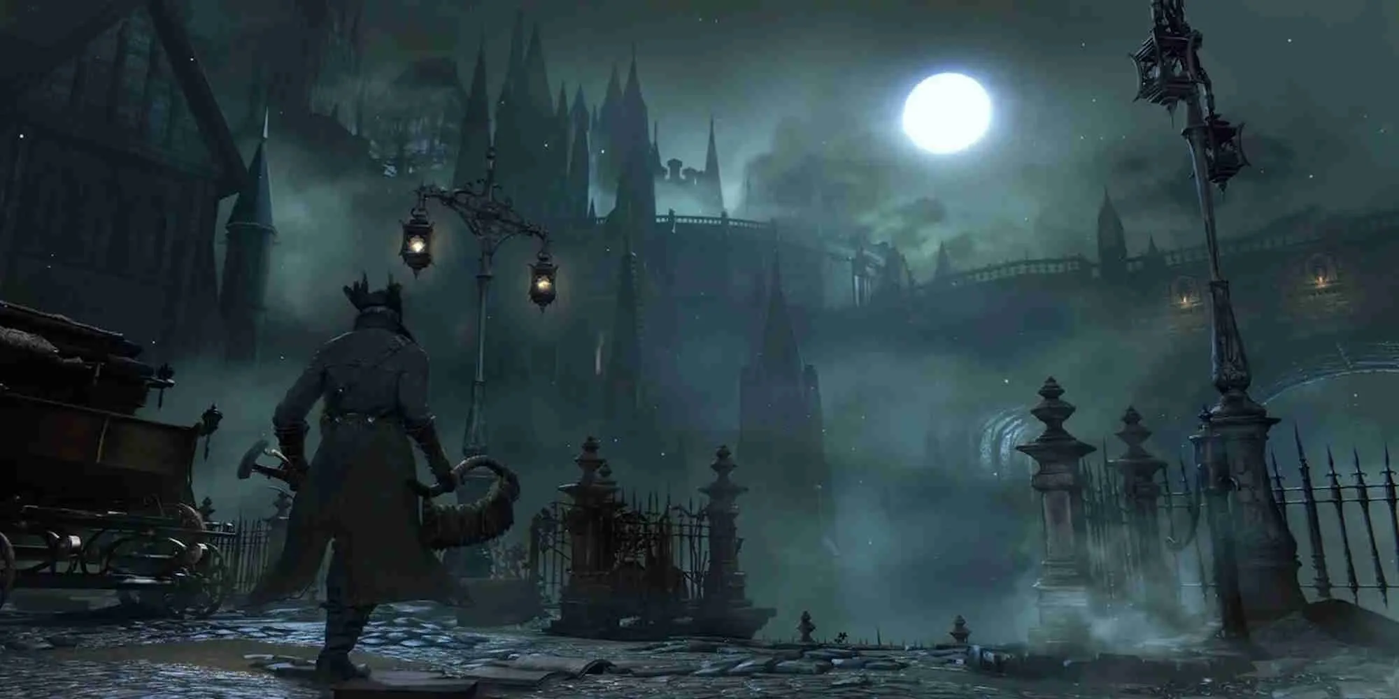 Hình ảnh gothic u ám đặc trưng của Bloodborne, tựa game hành động RPG đầy thử thách