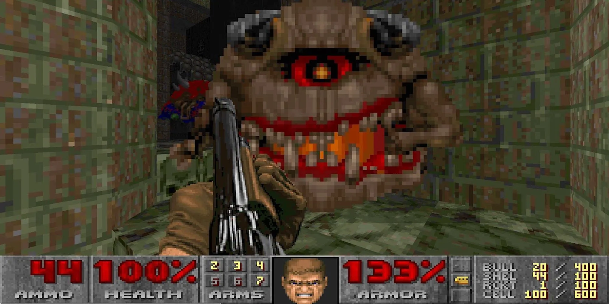 Hình ảnh khẩu Super Shotgun, biểu tượng của Doom 2