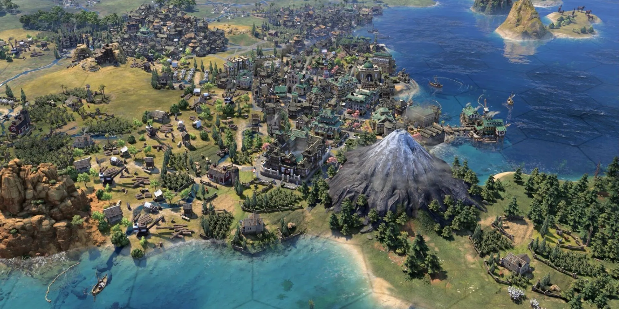 Hình ảnh quảng bá DLC Crossroads of the World cho Civilization VII