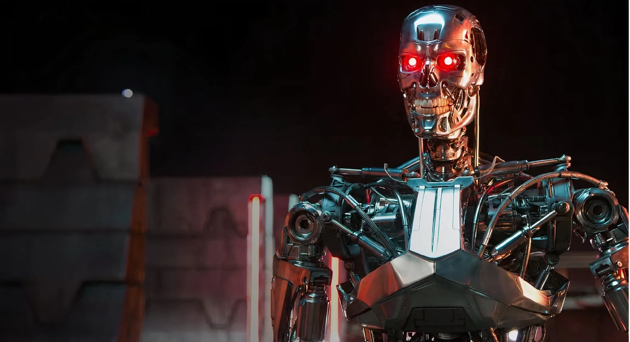 Hình ảnh T-800 trong game Terminator 2D: No Fate với hiệu ứng pixel art