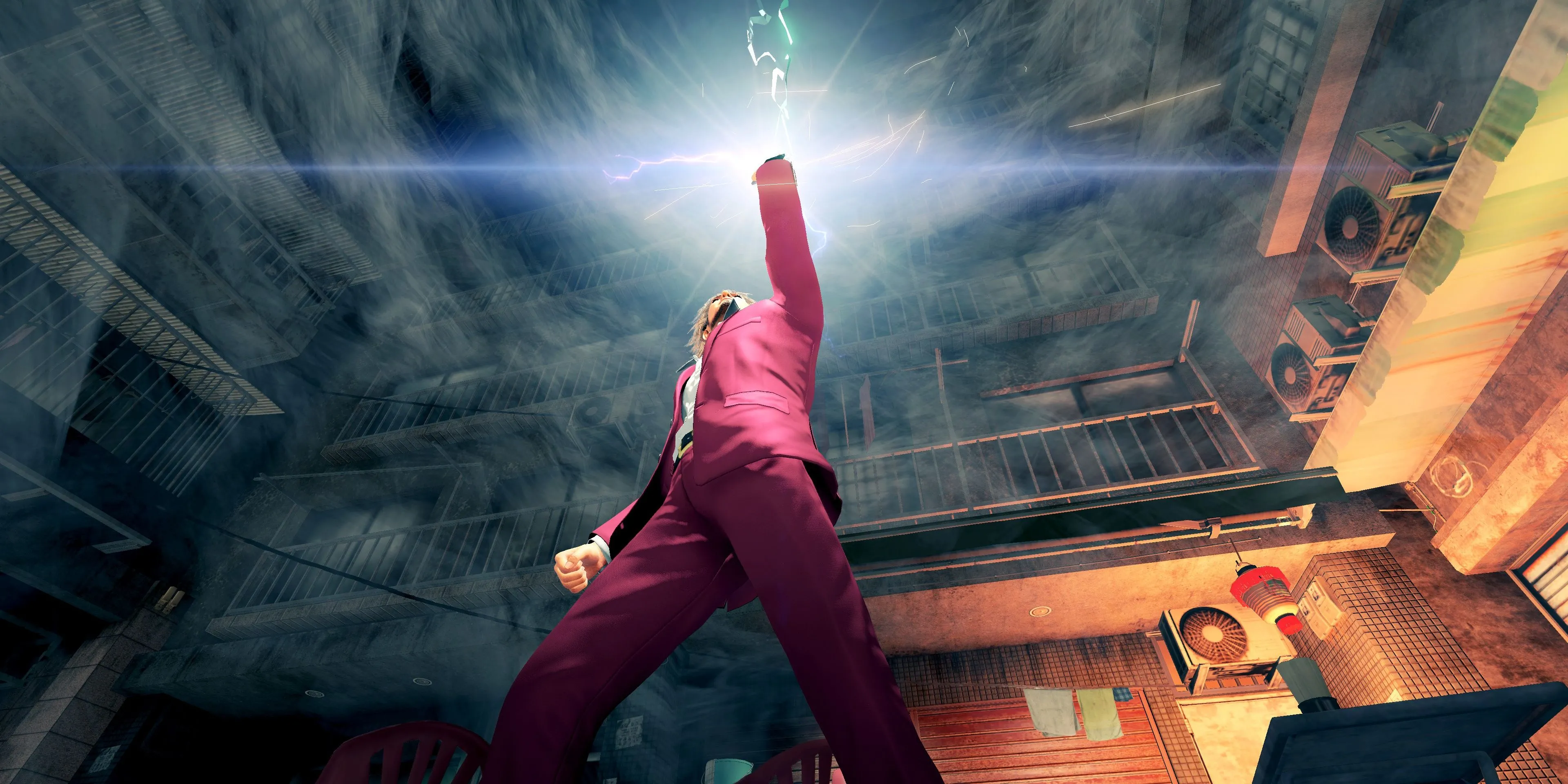 Ichiban sử dụng tính năng triệu hồi đồng đội trong Yakuza: Like a Dragon