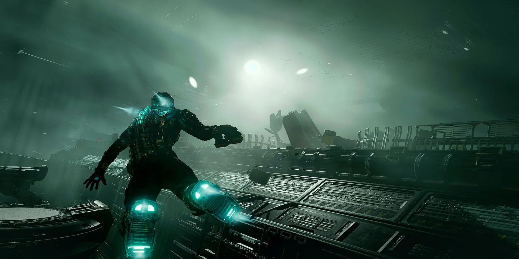 Isaac Clarke lơ lửng trong môi trường không trọng lực (Dead Space)
