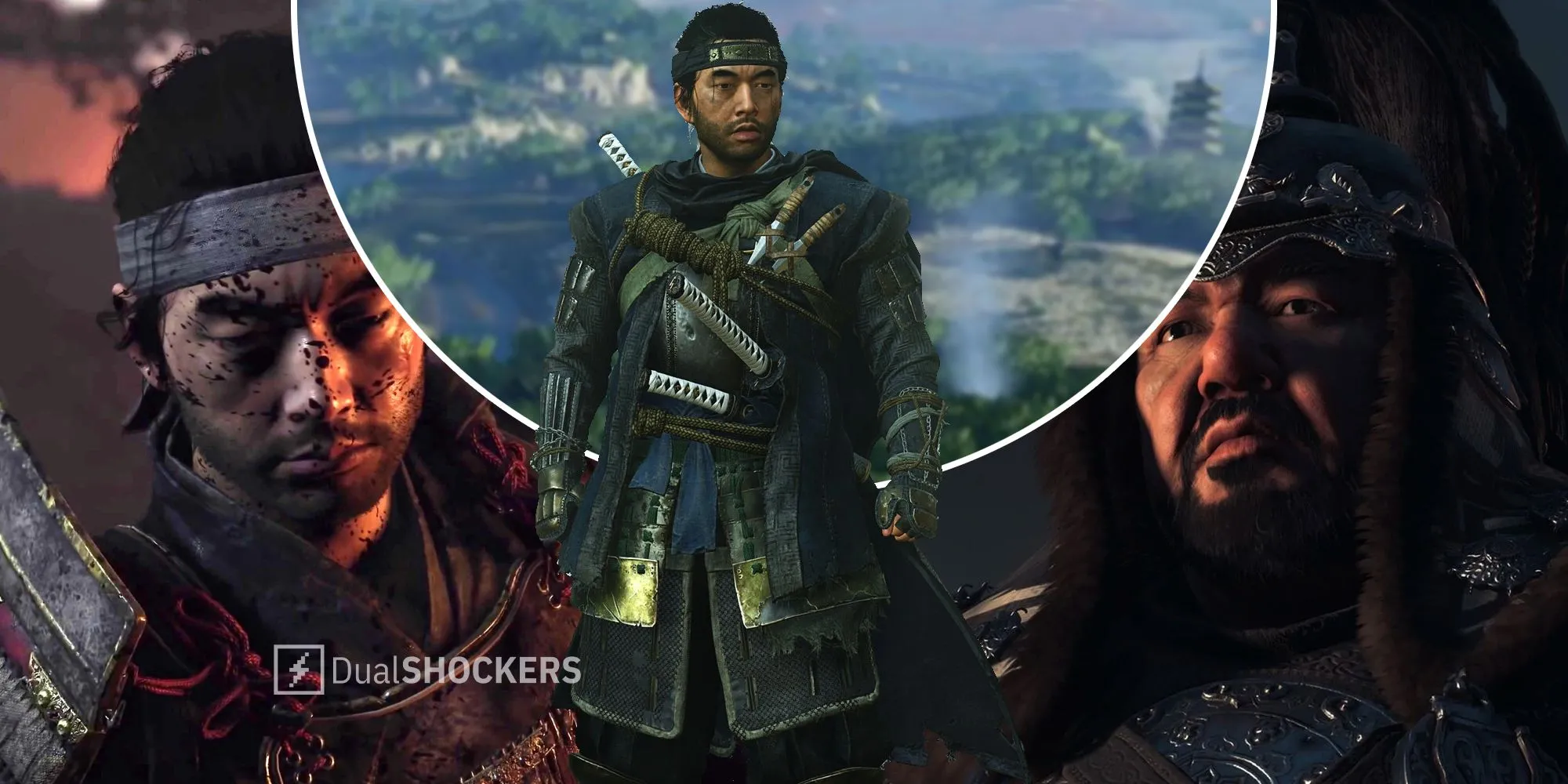 Jin Sakai và Khotun Khan trong Ghost of Tsushima đại diện cho cuộc đối đầu gay cấn