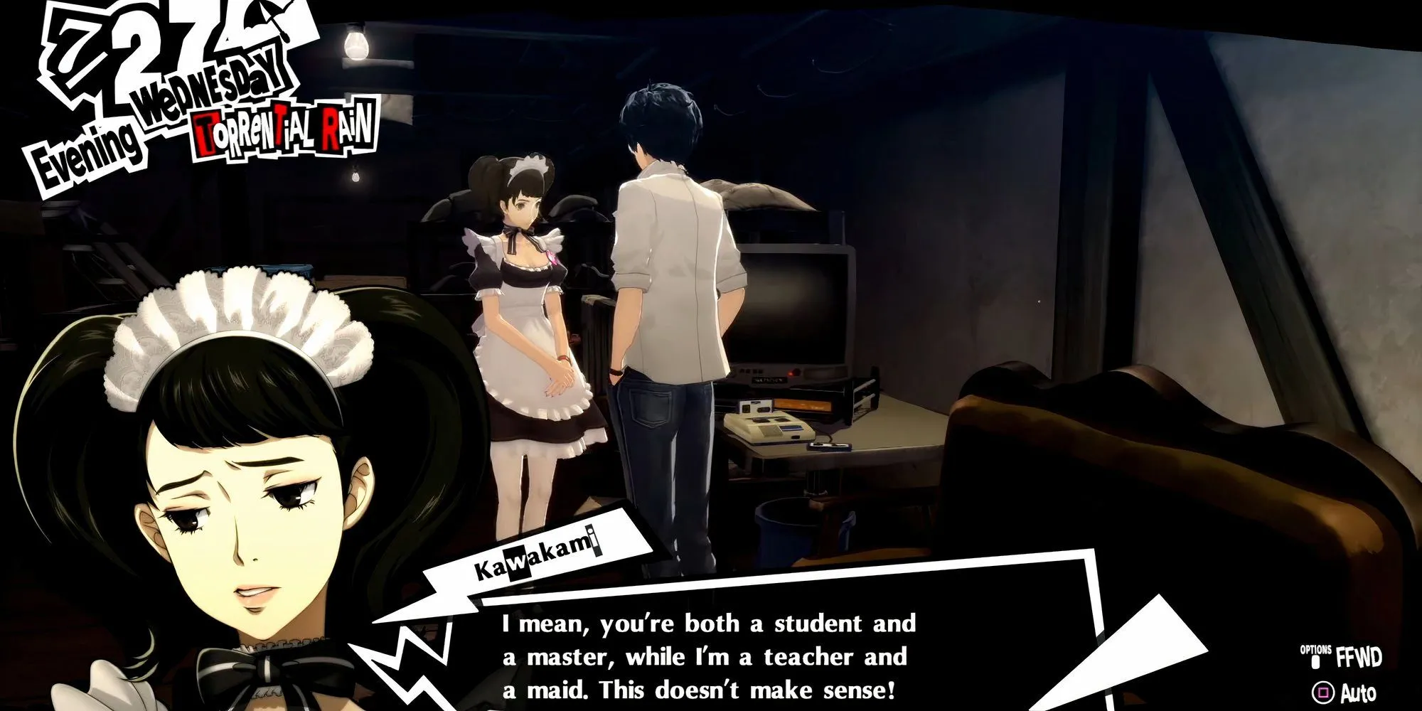 Joker tỏ tình với cô giáo Kawakami trong Persona 5 Royal, mở ra tuyến hẹn hò