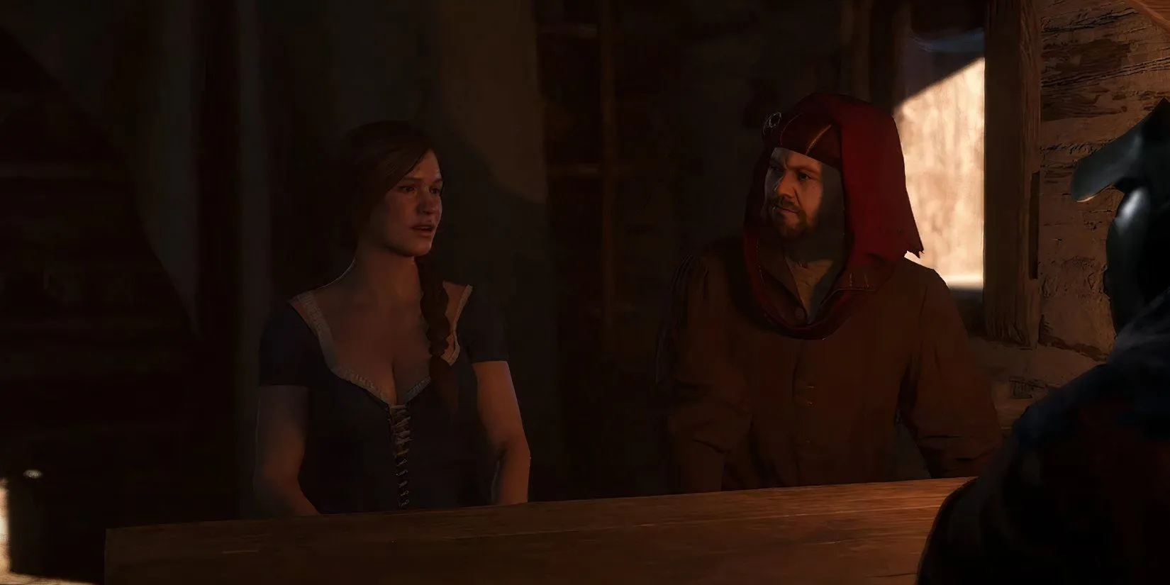 Katherine và Lumir tranh luận về kẻ tình nghi trong Kingdom Come Deliverance 2